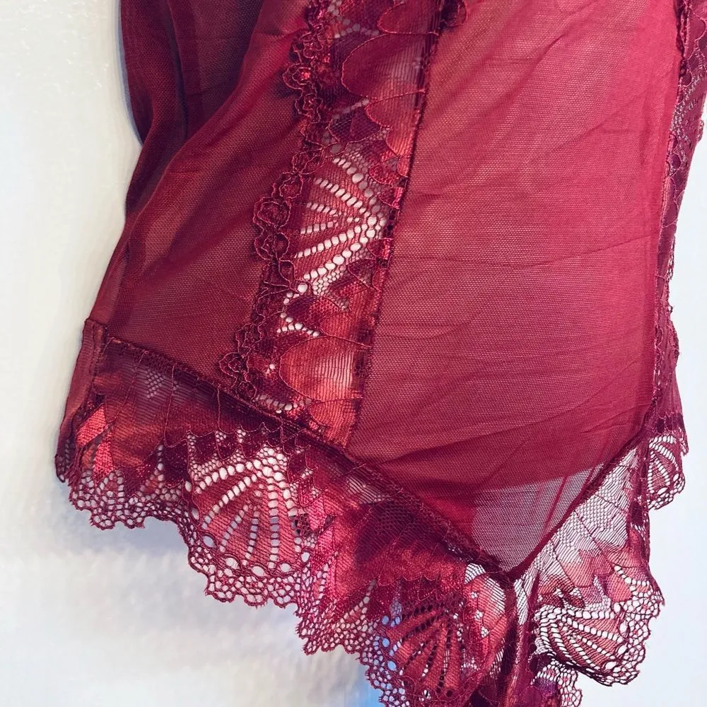 FREDERICK'S OF HOLLYWOOD x‎ MEGAN FOX LEIA SCALLOPED LACE TEDDY BODYSUIT Small - Image 5