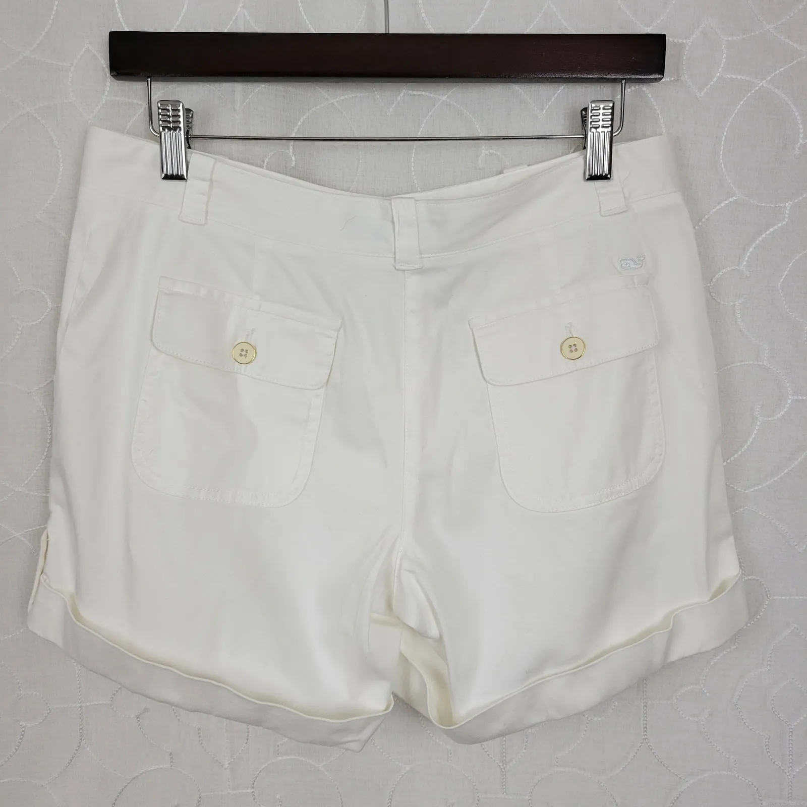 Vineyard Vines Shorts Womens‎ 4 White Tab Hem Sailing Nautical Preppy - Image 3