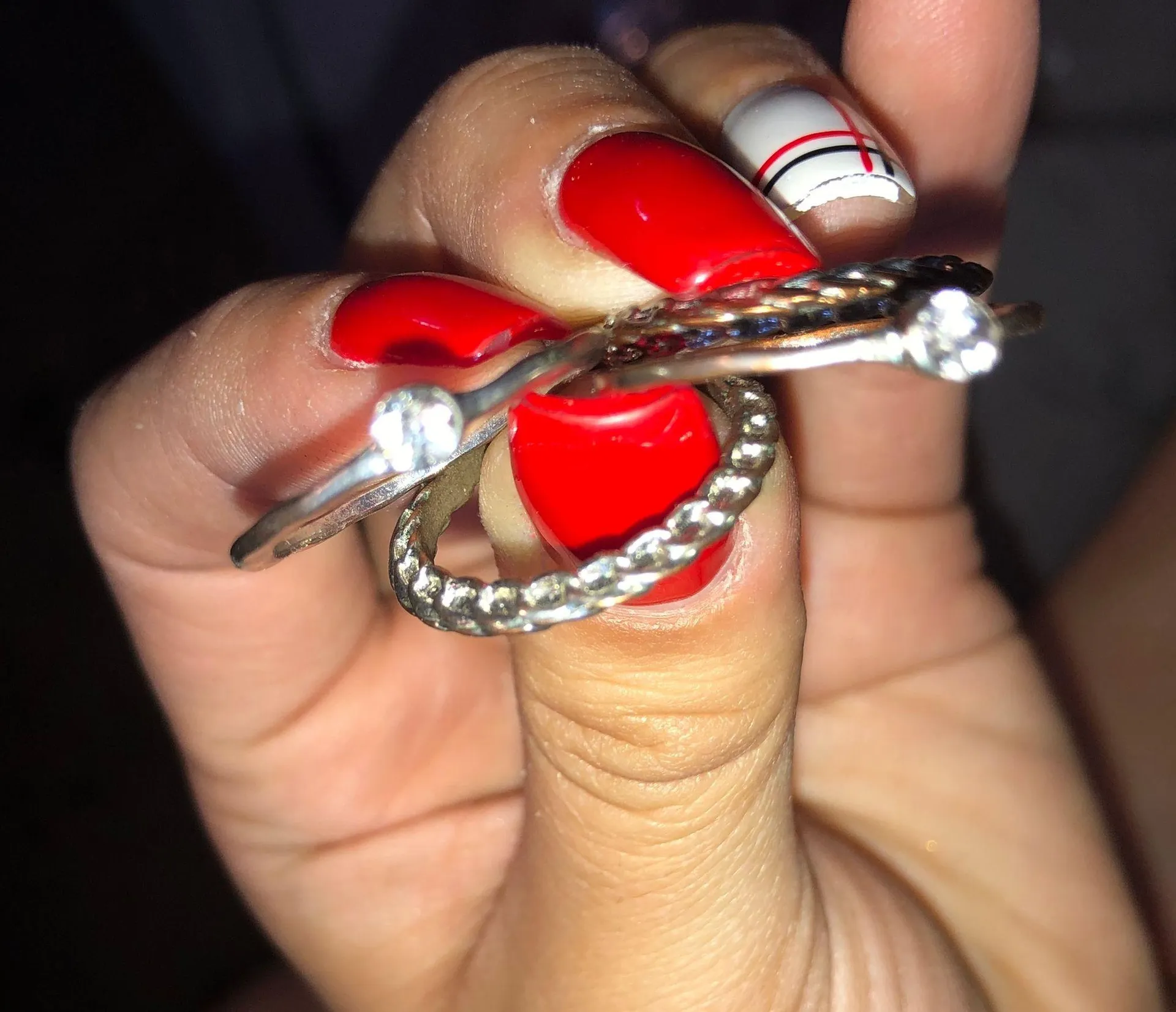 4 Piece Ring Set Silver - Image 2