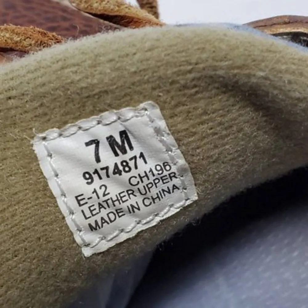 Sperry Top Slider Bluefish Plaid Slip On Oxford Boat Shoes Leather Sz 7 M Brown - Image 11