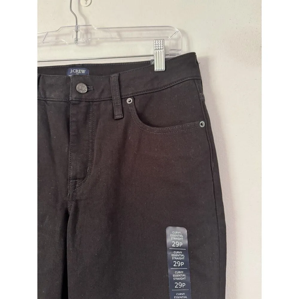 NWT J. Crew Petite Curvy Essential Straight Leg Black Jeans Size 29P - Image 5