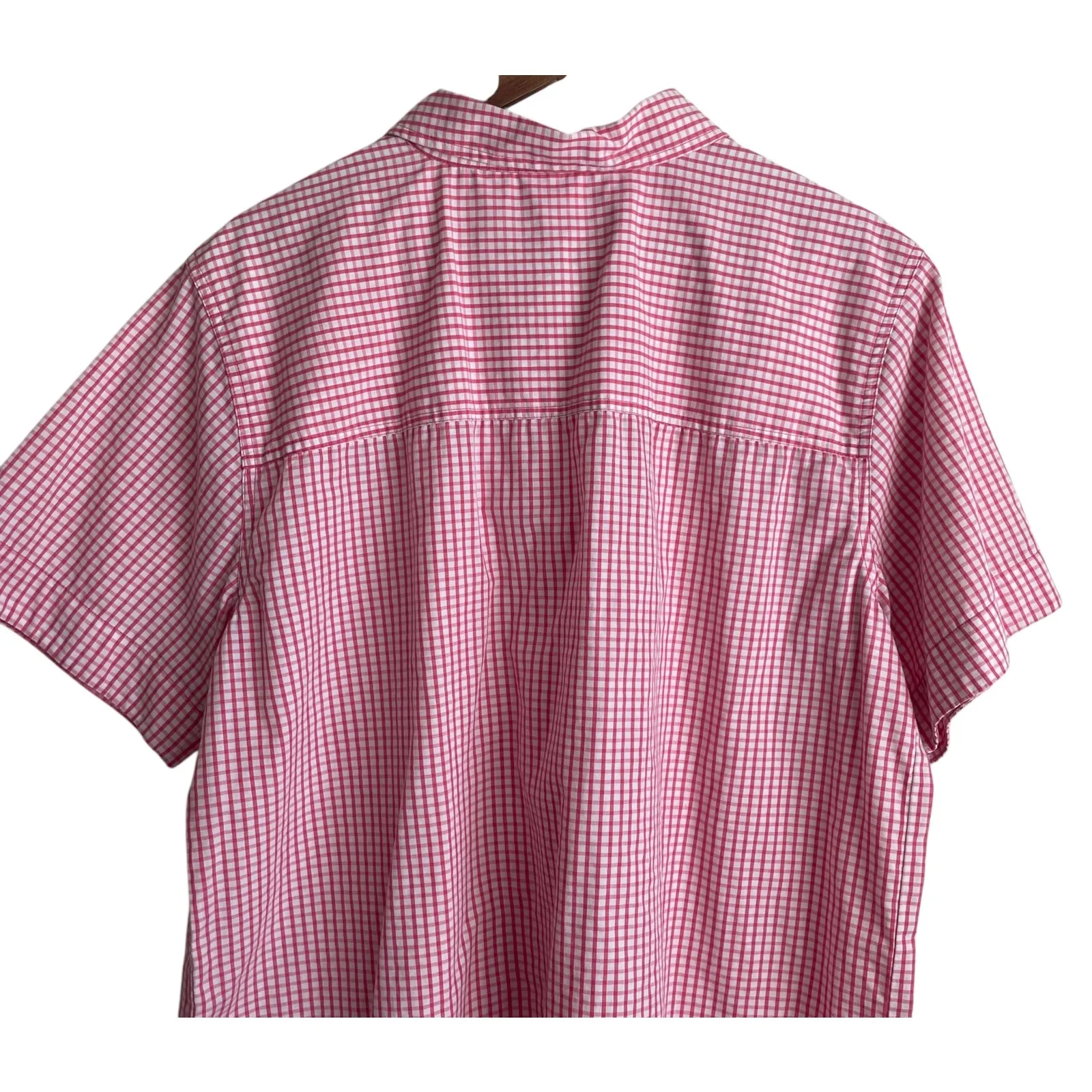 VTG Bobbie Brooks Women Top 18/20 Check Button Preppy‎ Coastal Y2K Retro Cowgirl Pink - Image 4