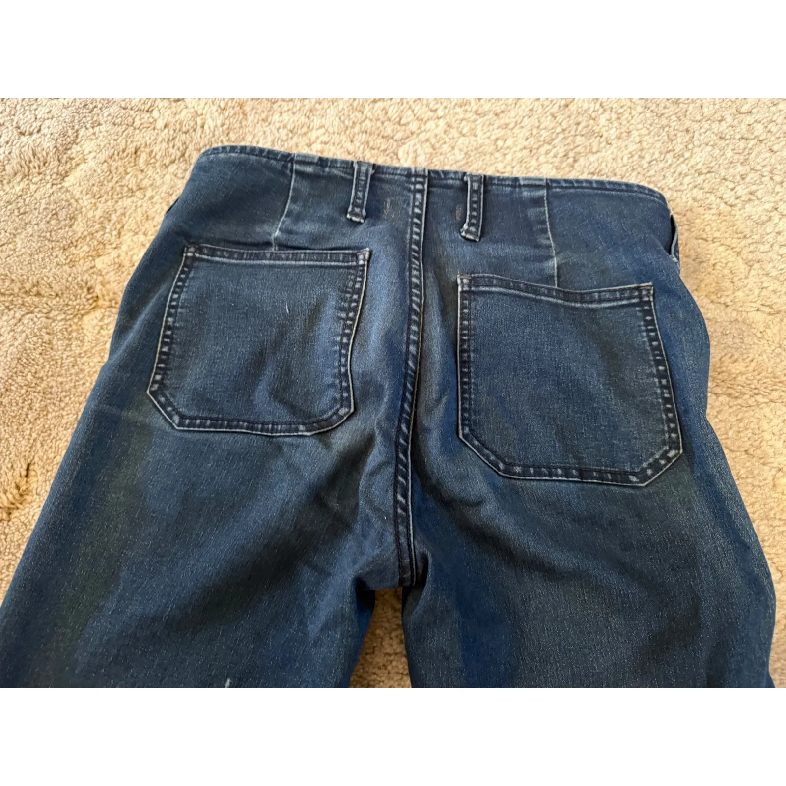 Free People High Rise Flare Jeans‎ Dark Wash Denim Women Size 27 - Image 5