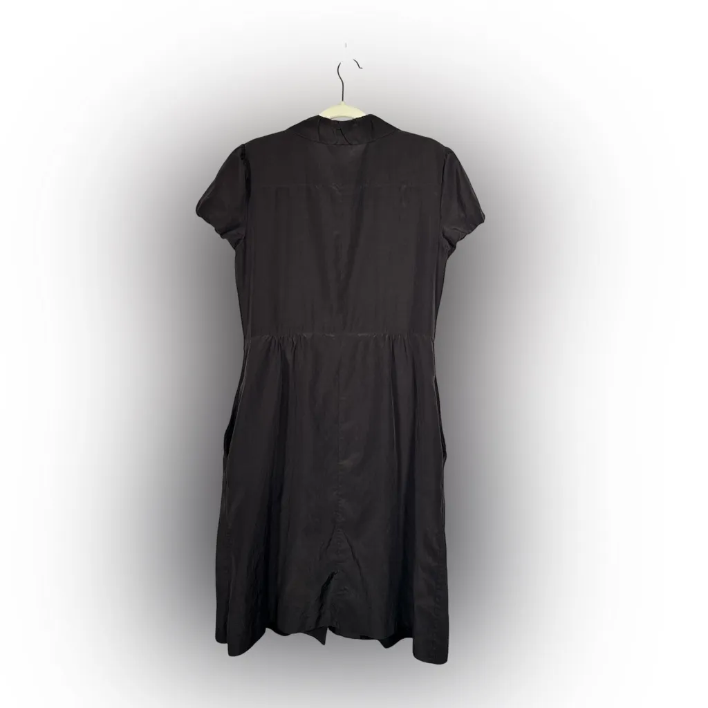 ANTONIO MELANI Black Puff Sleeve Shirt Dress‎ - Image 4
