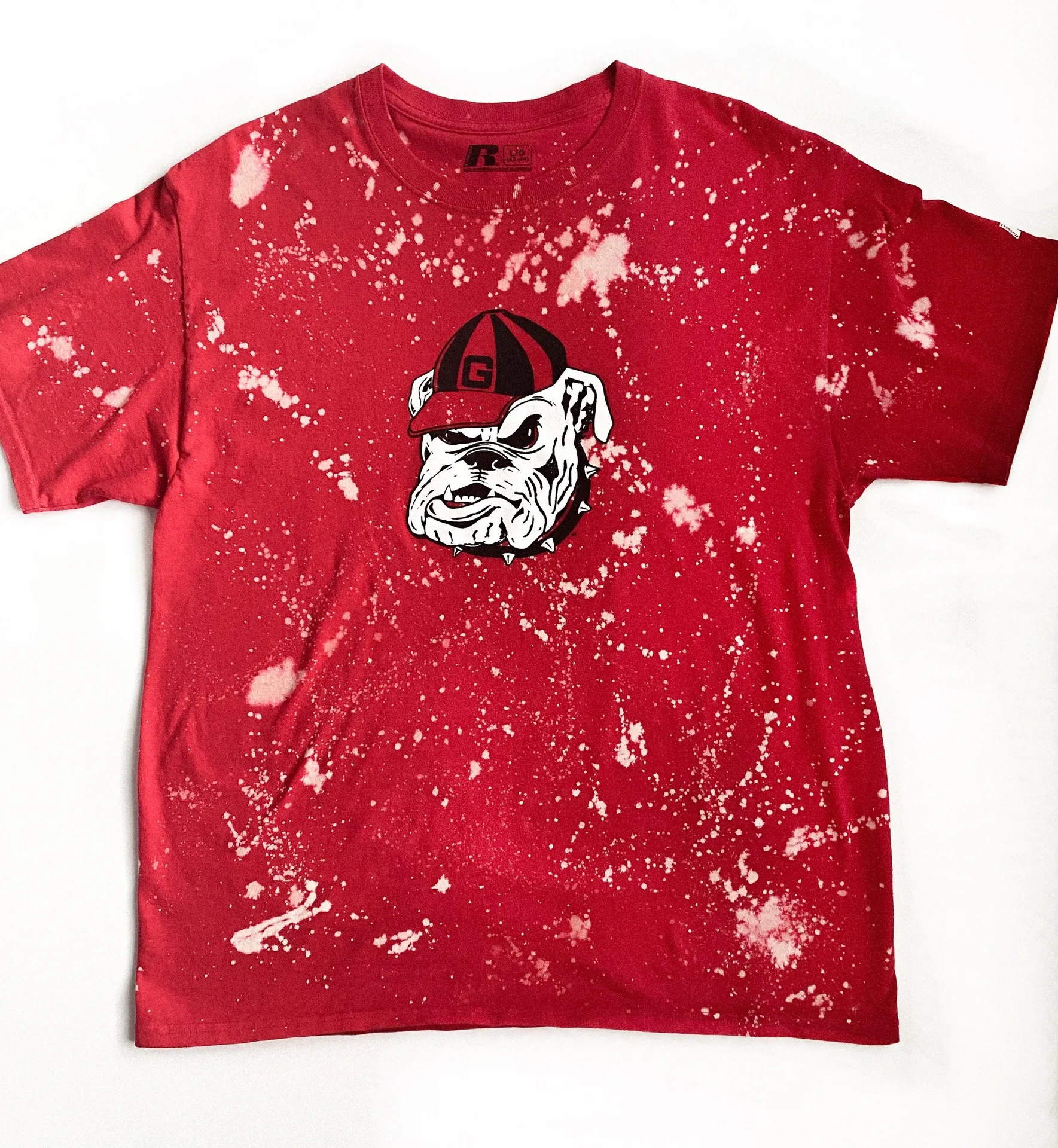 UGA Bleached Tee Red Size L - Image 2