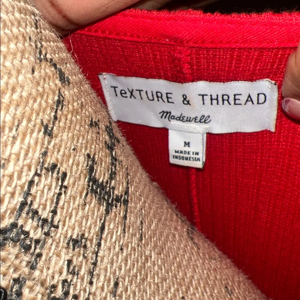 Madewell Red Texture & Thread Top - Image 6