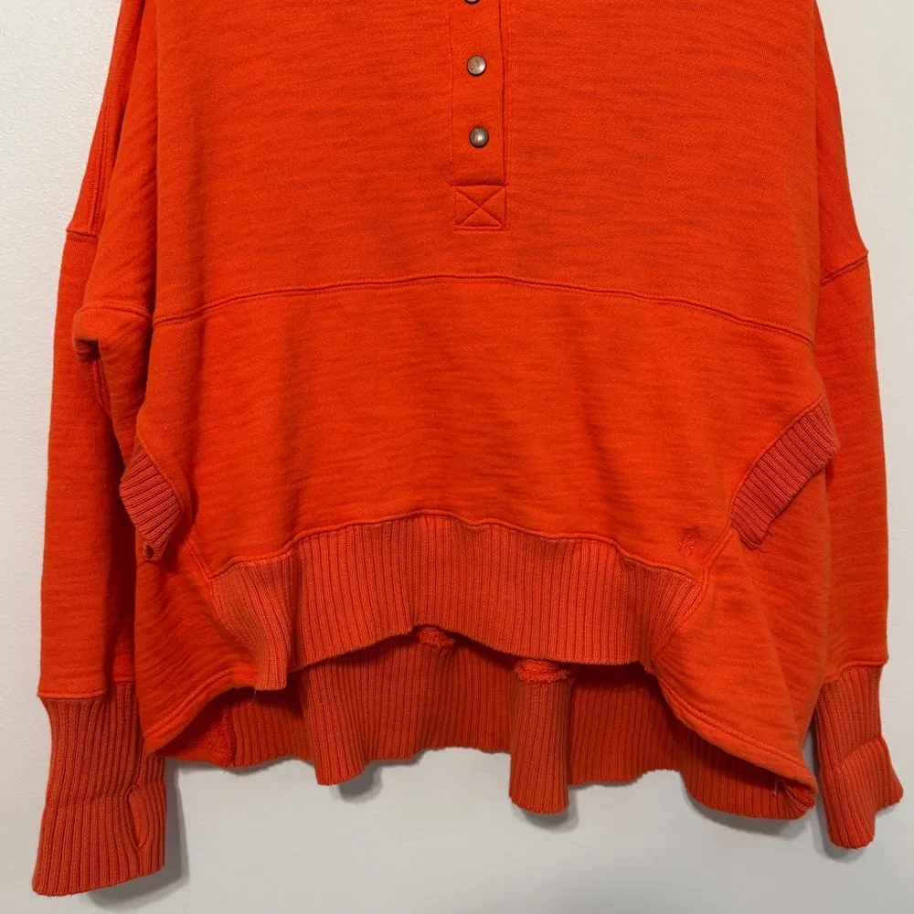 Free People Movement Solid Honey Dove Pullover Sweater Size Large Hoodie Orange - Image 6