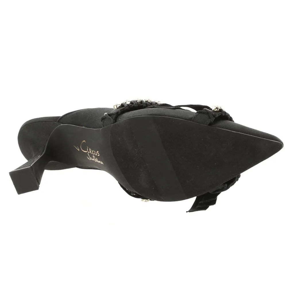 NEW Circus By Sam Edelman Tristyn Heeled Mule Pump Velvet Bow Studded Pointed 10 - Image 6