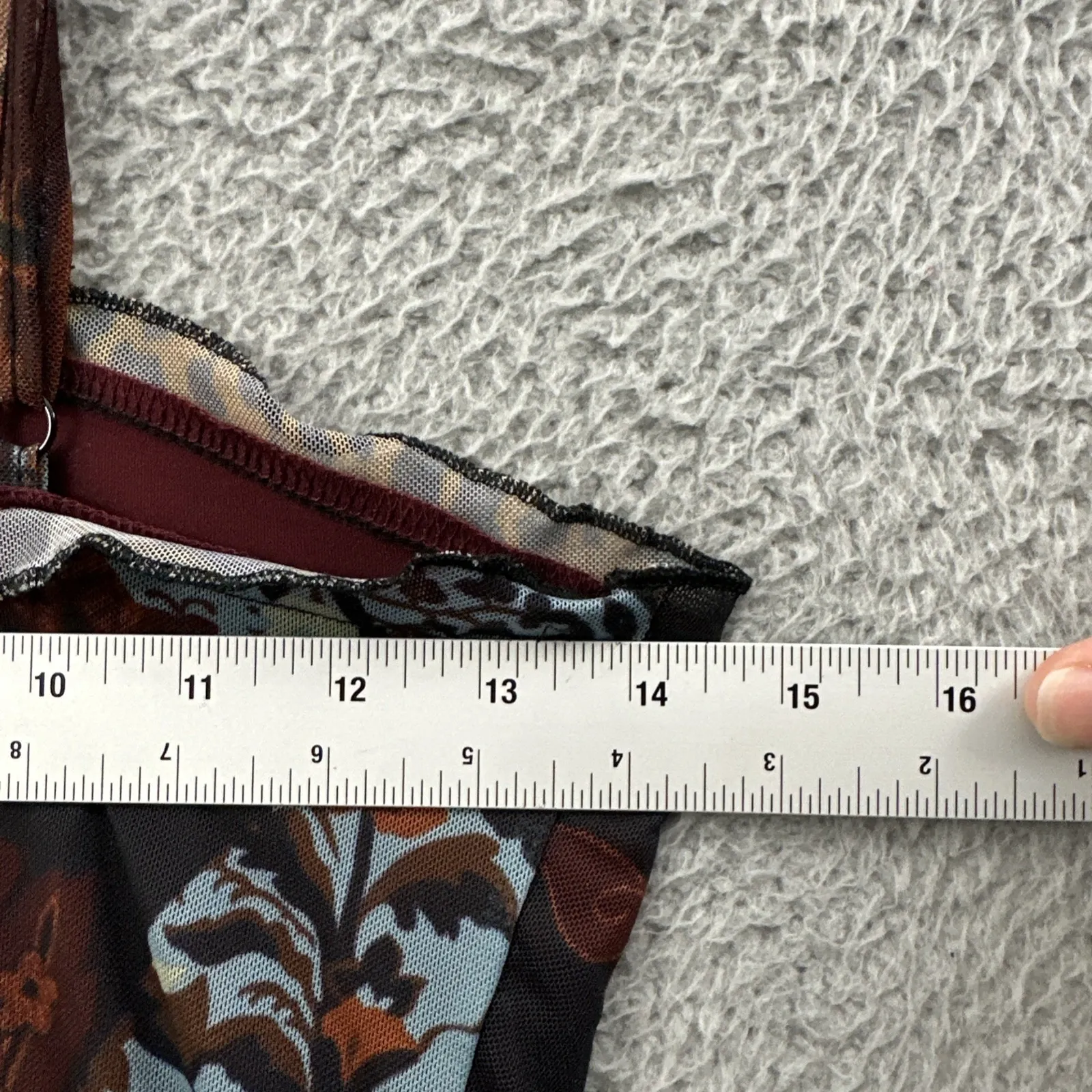 Y2K SHEIN Patchwork Mesh Cami Tank Top Grunge Indie Sleaze Floral Animal W Small - Image 3