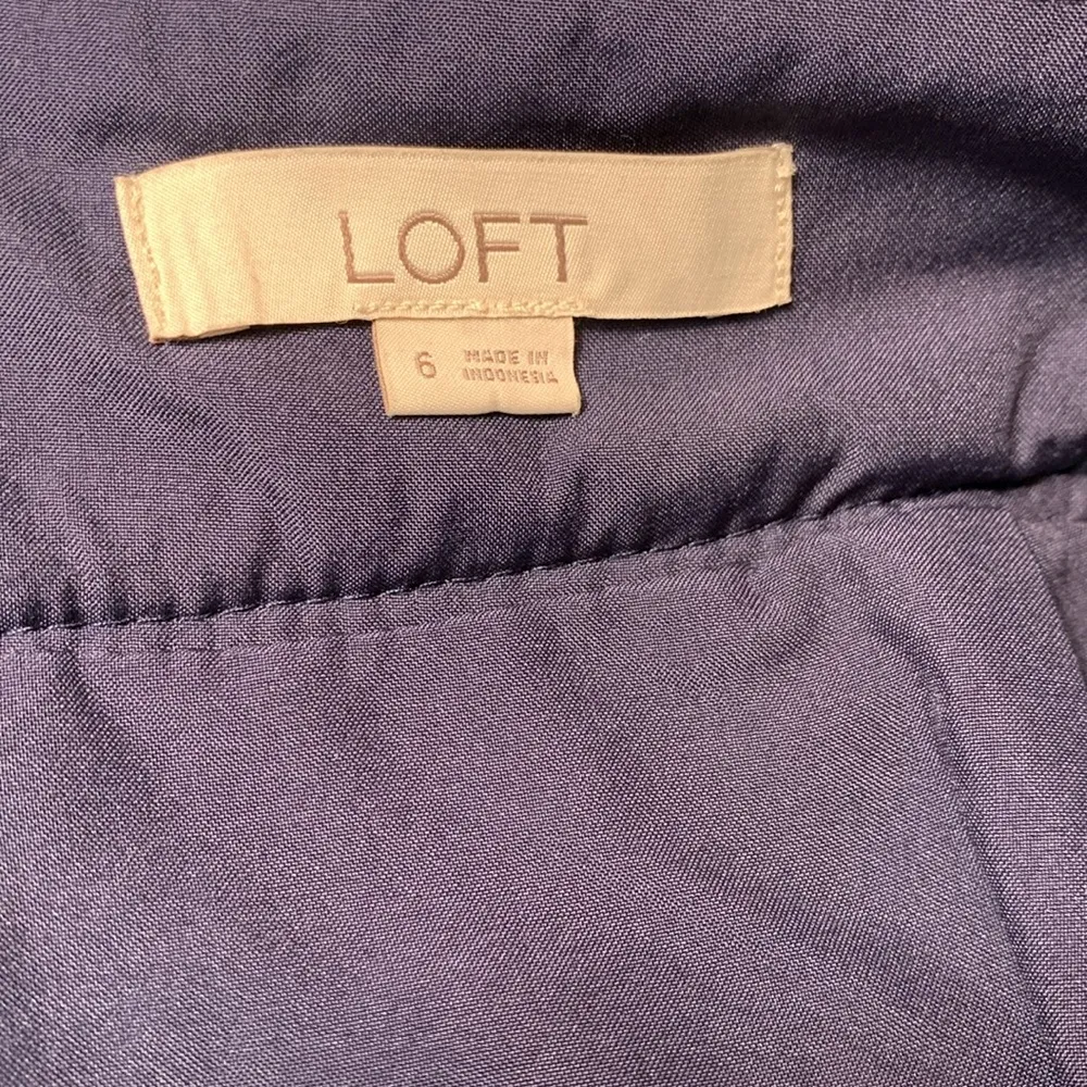 Loft Size 6 Blue Boucle Tweed Skirt A-line Wool Blend Pockets Lined Women’s - Image 7