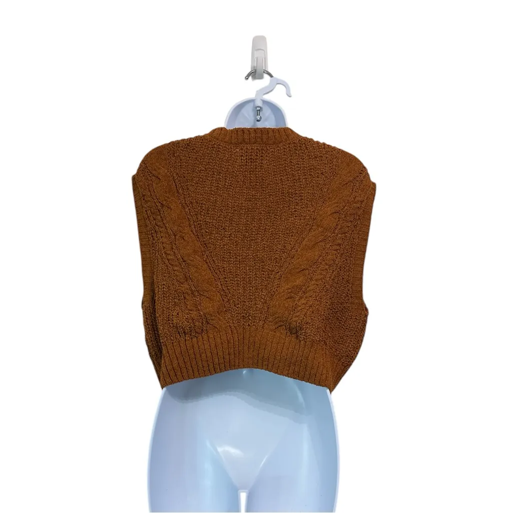 Pink Rose size M cropped‎ sweater vest - Image 6