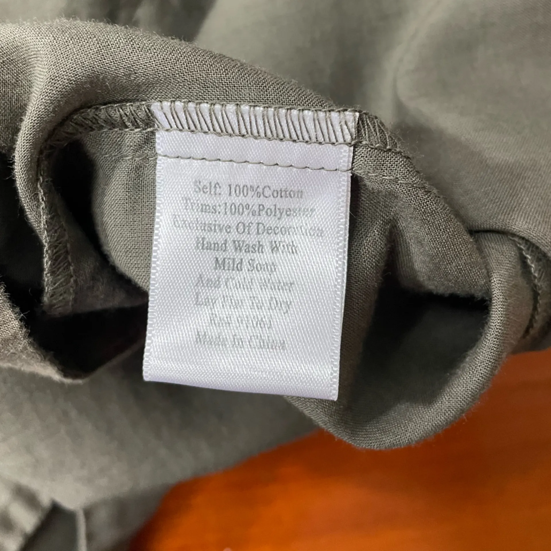 BIYA by Johnny Was Olive Green Embroidered Tunic Dress Boho Folk Floral ~Small - Image 14