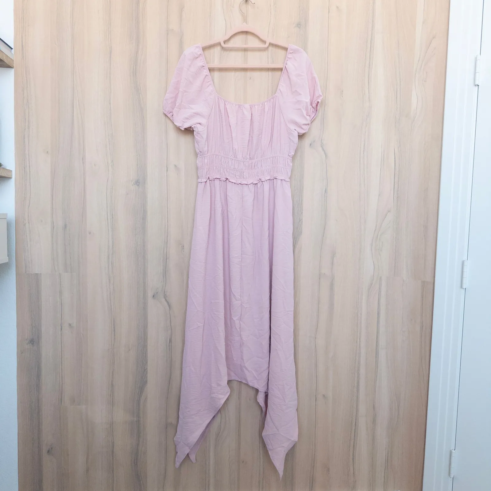 Derek Heart Womens Milkmaid Dress Size L Pink Fairy Boho Romantic Coquette - Image 8