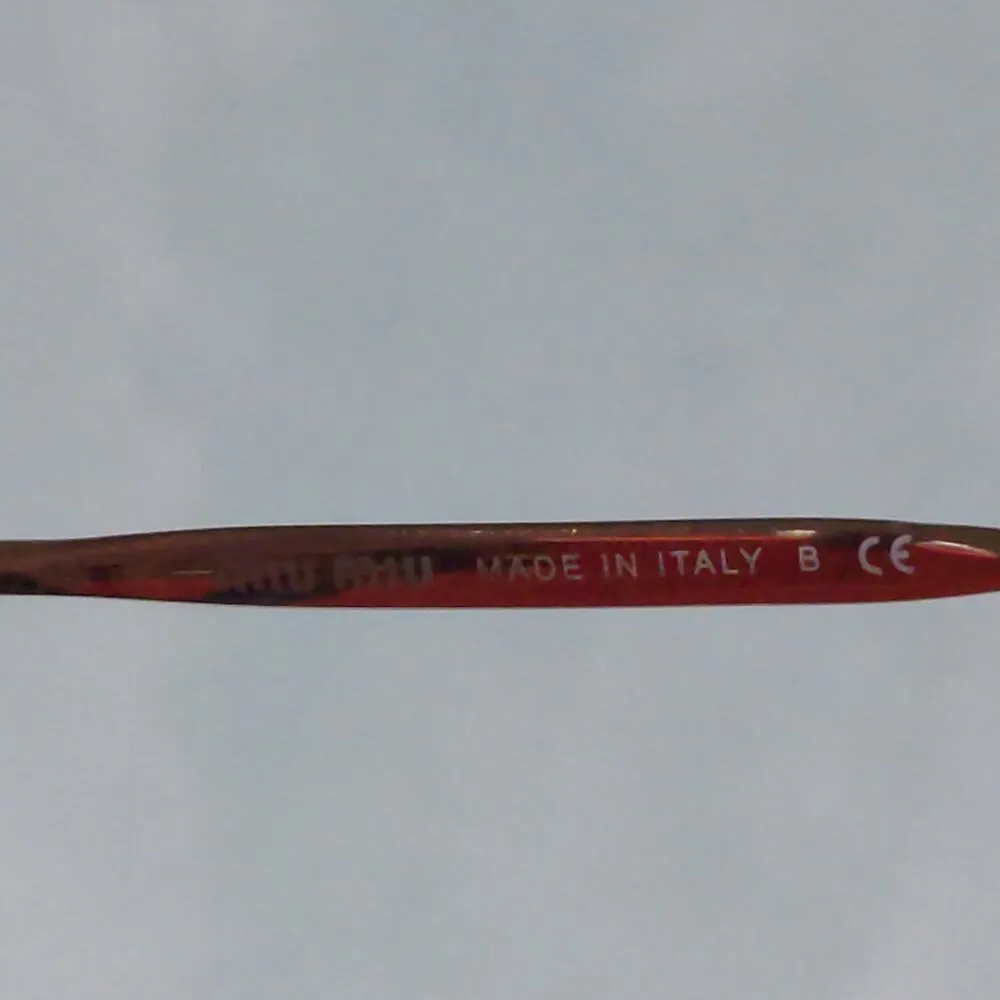 Miu Miu Light Havana Brown Sunglasses Jeweled Cat Eye 100% UV Protection - Image 8