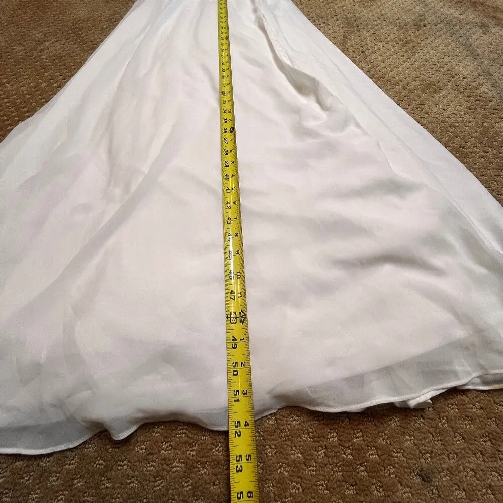 LULUS Radiant Romance White Tie Strap Maxi Dress SZ XS Prom Wedding Formal - Image 10