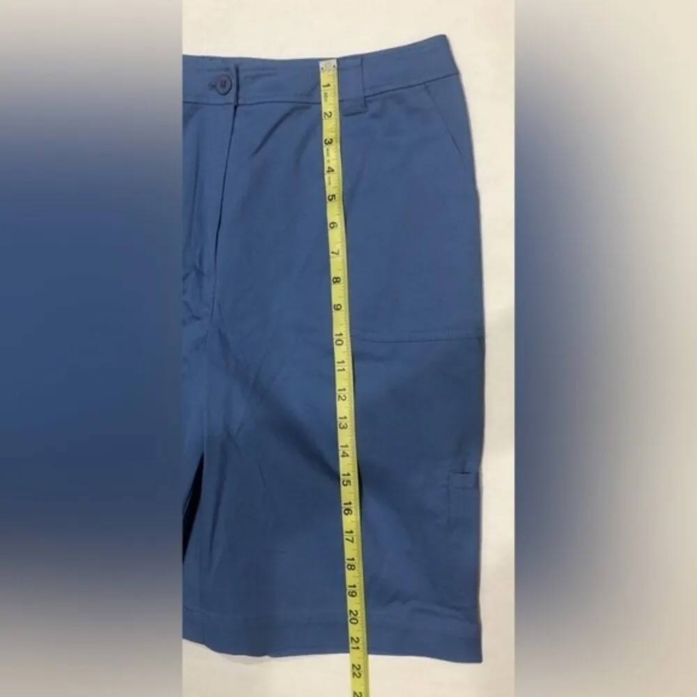 Appleseed’s Sz 12 Cornflower Blue Cargo Shorts Chino High Rise Stretch NEW NWOT - Image 8