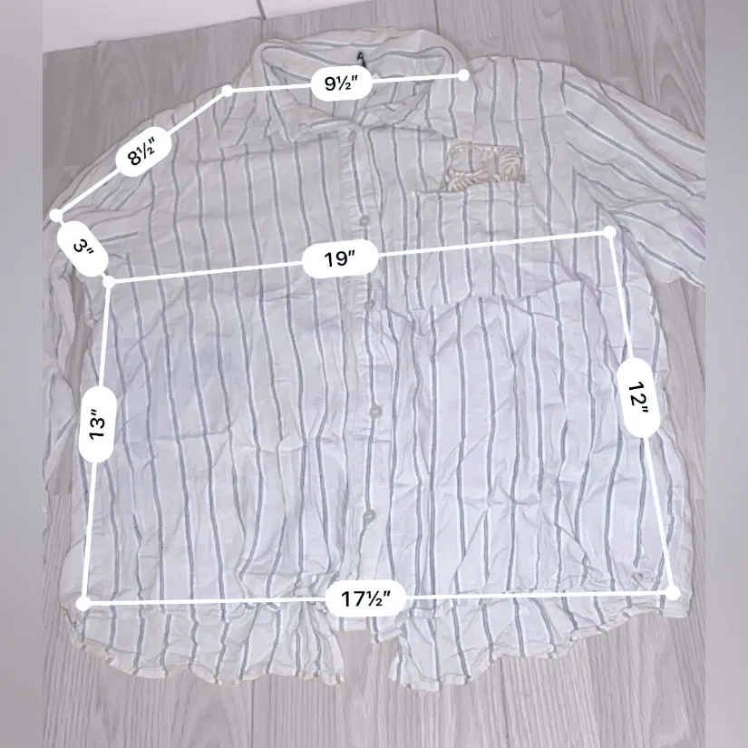 H&M Women’s Striped Button Down Linen Top - Image 5