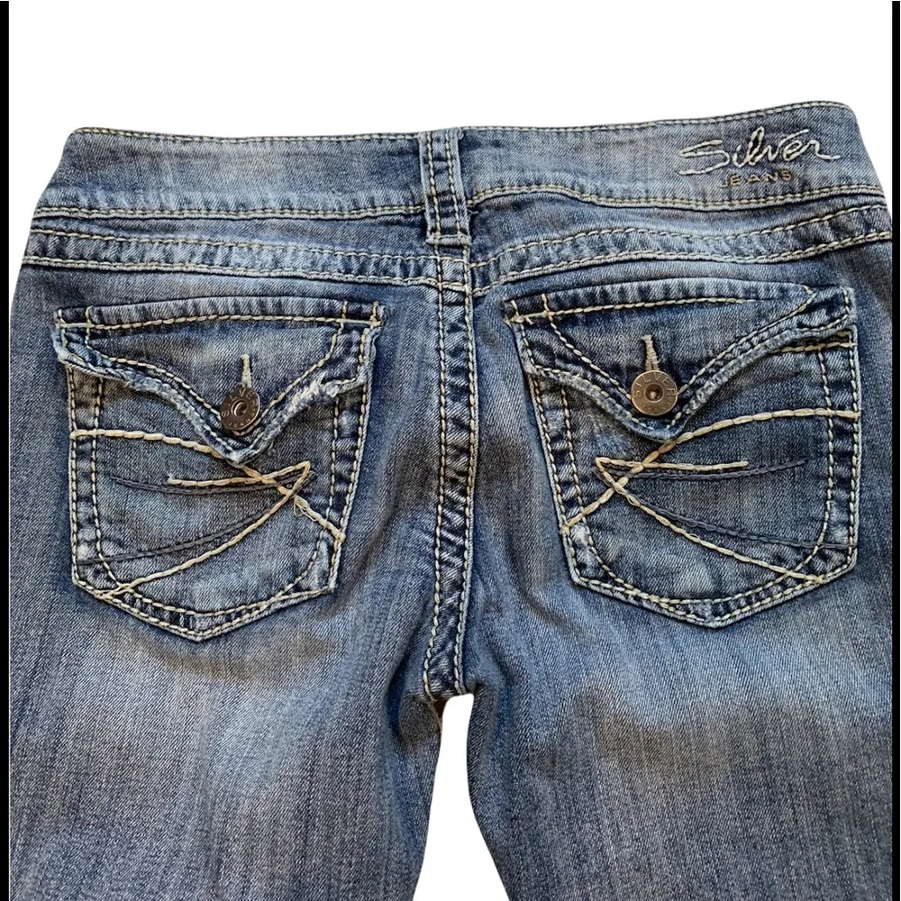 Silver McKenzie Distressed Slim Bootcut Jeans - Image 6