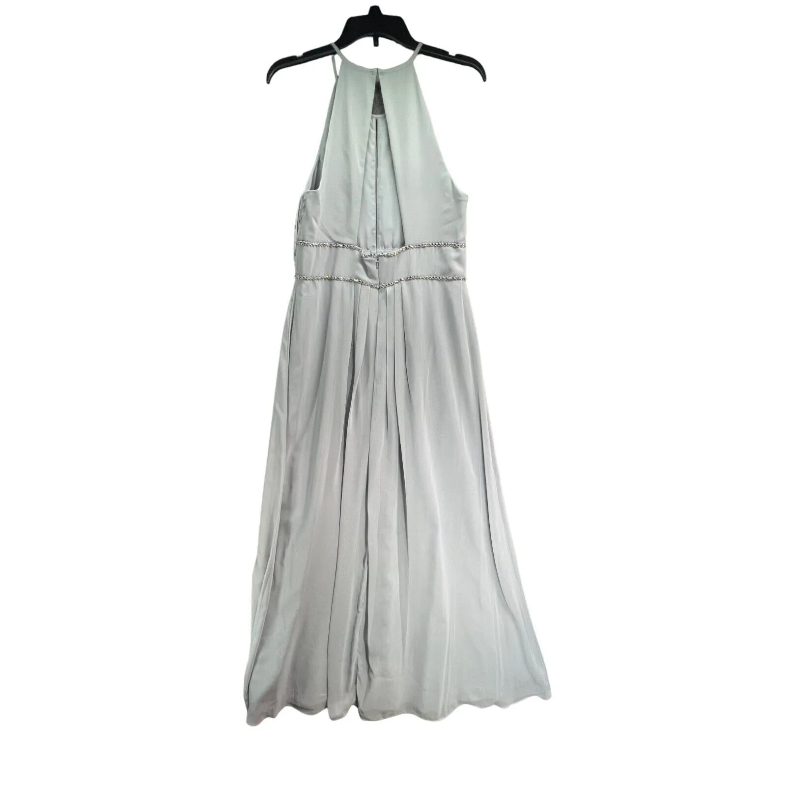 Jenny Packham Gown 14 Platinum Rhinestone Special Occasion Dress Prom #JP1023 Gray - Image 4