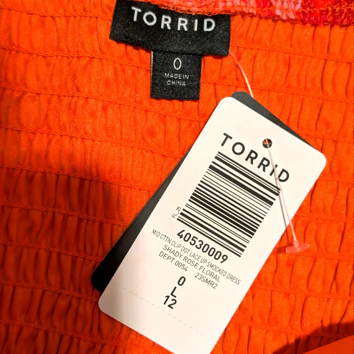 🆕 Torrid PLUS 0X 0 XL Red Orange Floral Flowy Midi Dress NEW NWT Pockets - Image 5