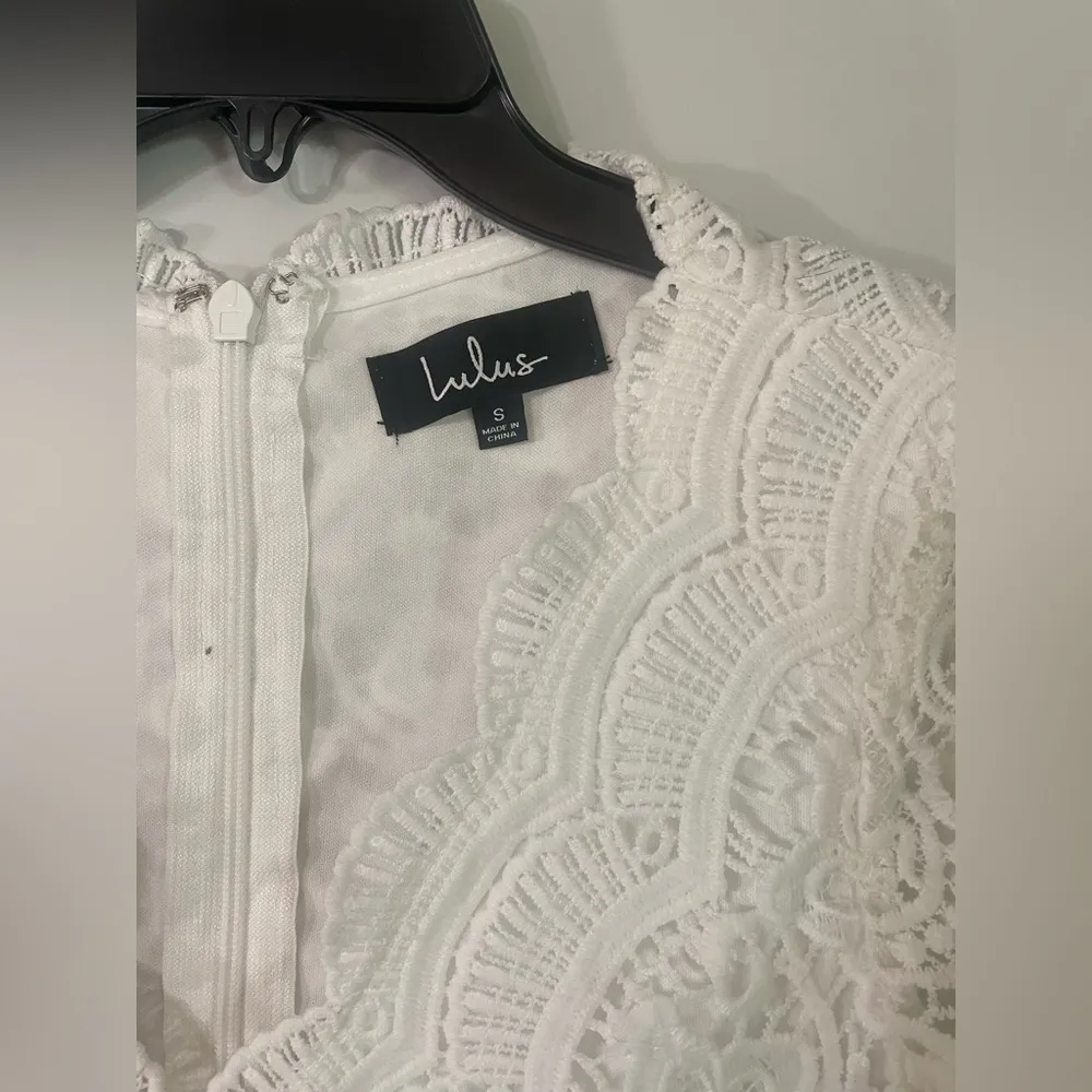 Lulus Dress Women Size Small White Lace Bride Bachelorette Rehearsal Dinner - Image 2