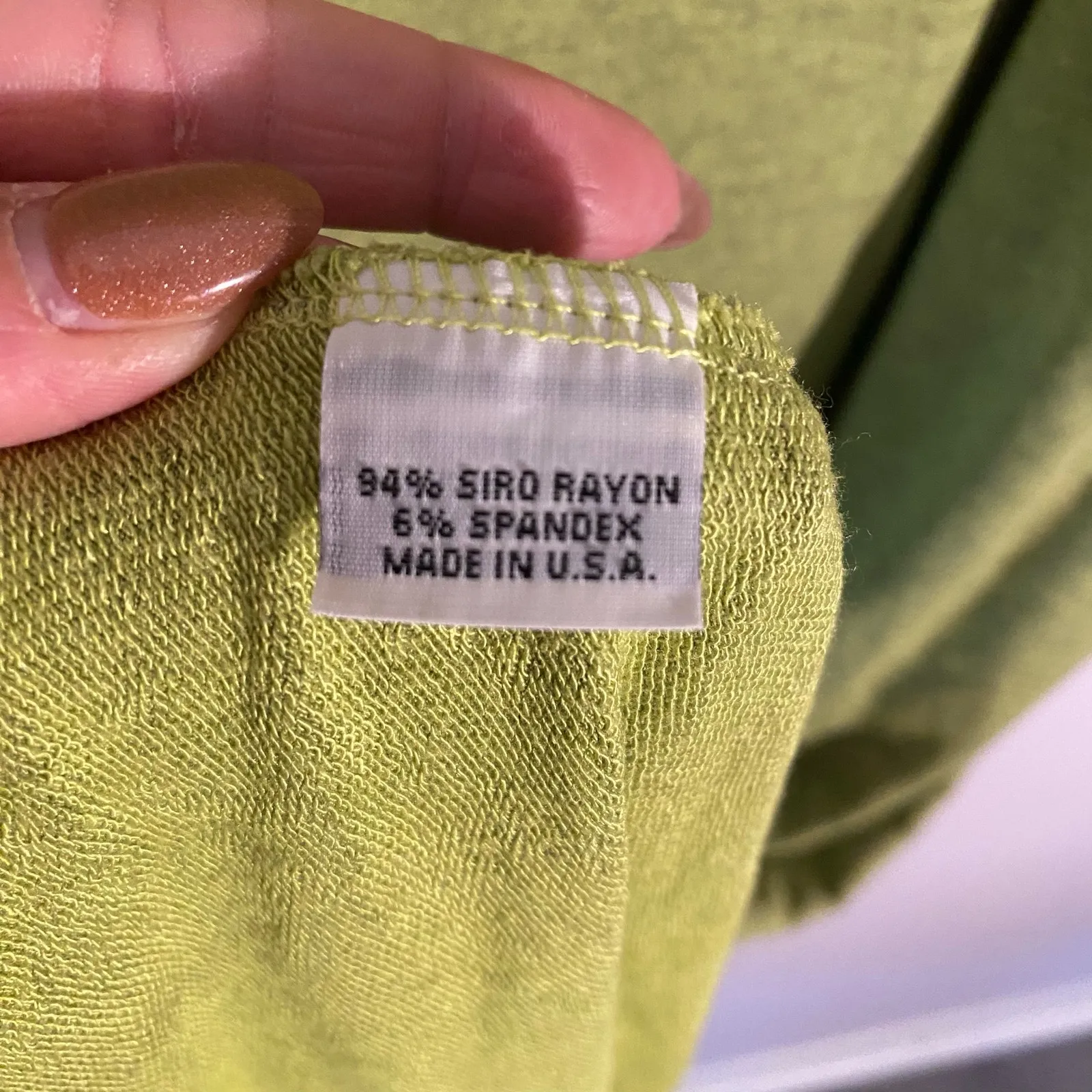 Bryn Walker Green Rayon Spandex Midi Long Sleeve Robbie Dress Womens size Medium - Image 5