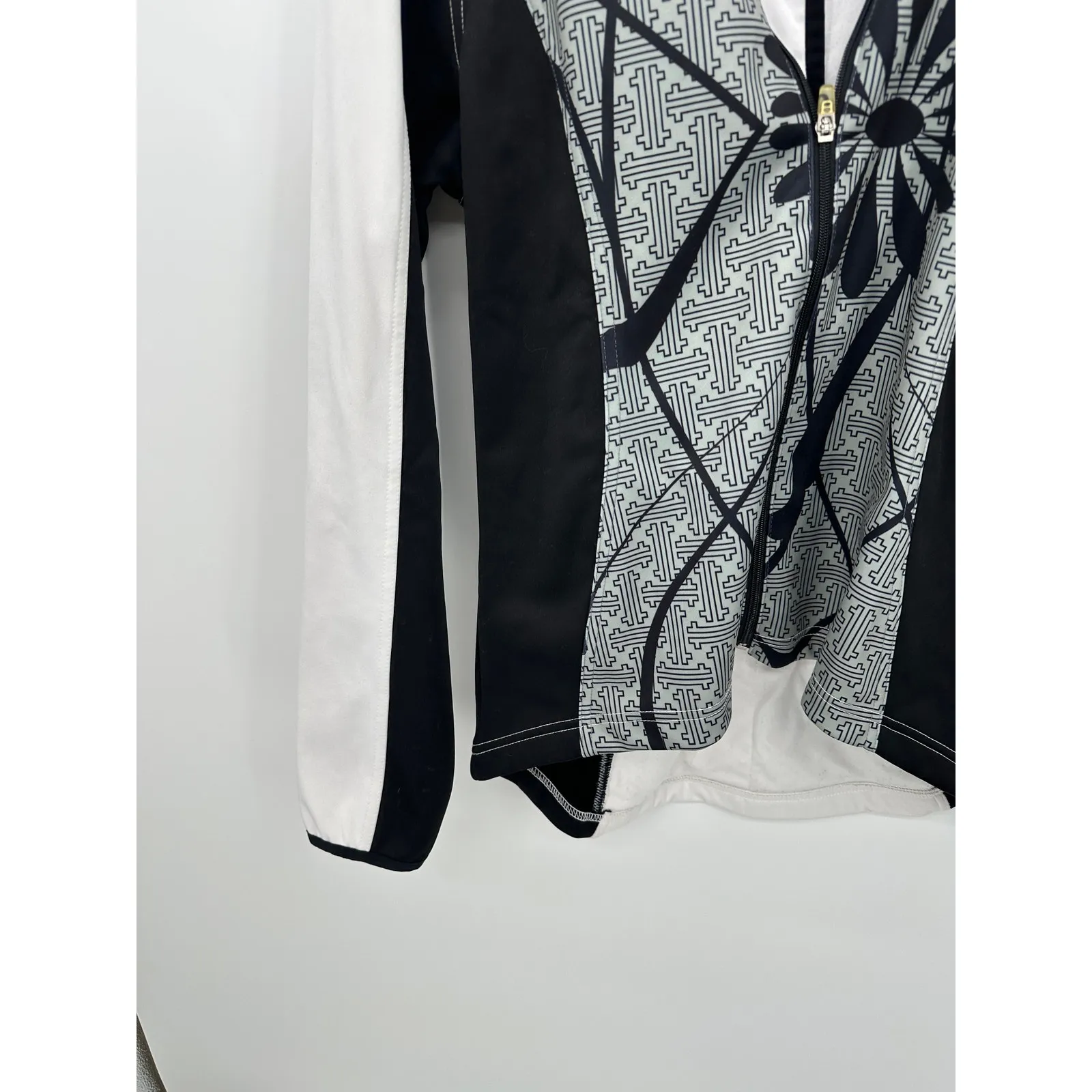 Shebeest Cycling Jacket Size L Full Zip Gray Cycling Lightweight Training White Size L - Image 3