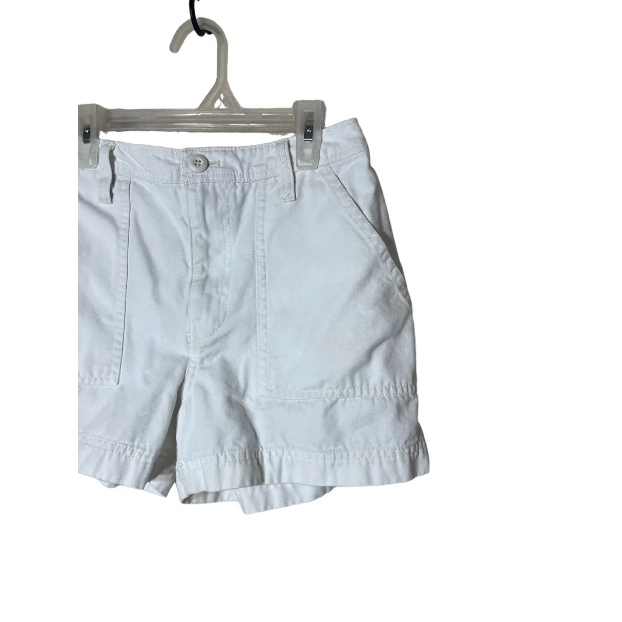 VANS Shorts Womens Size 26 White Casual Denim‎ Button Closure Skater Streetwear - Image 2