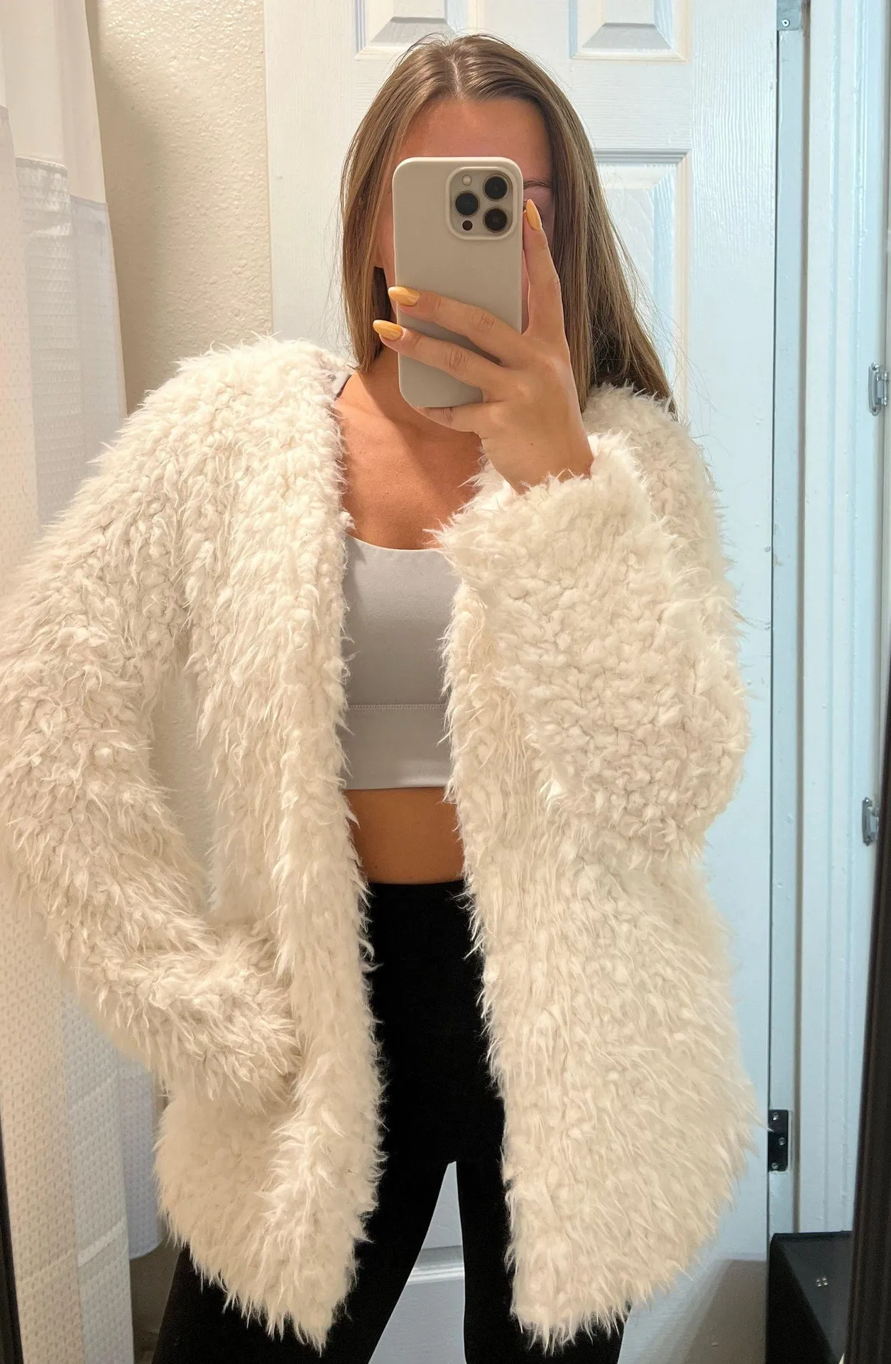 Forever 21 Fuzzy White Jacket - Image 2