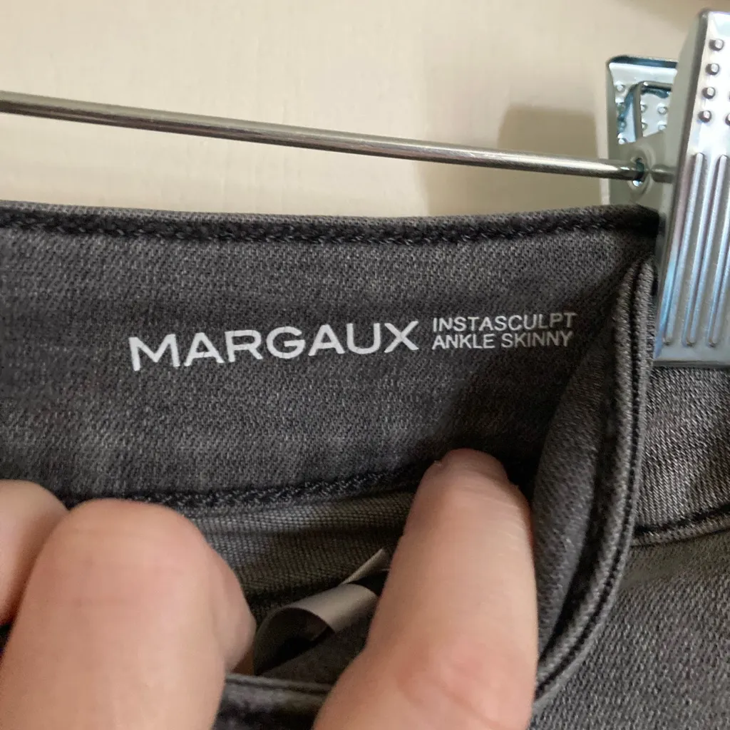 🌸DL1961 Gray Drizzle Wash Margaux Instasculpt Ankle Skinny Denim Jeans - Image 8