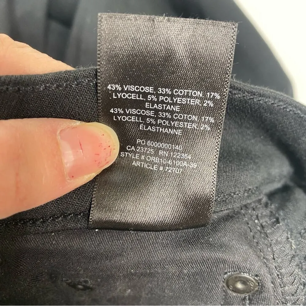 Denim Forum Aritzia The Lola High Rise Skinny Crop Black Jeans 23 - Image 10