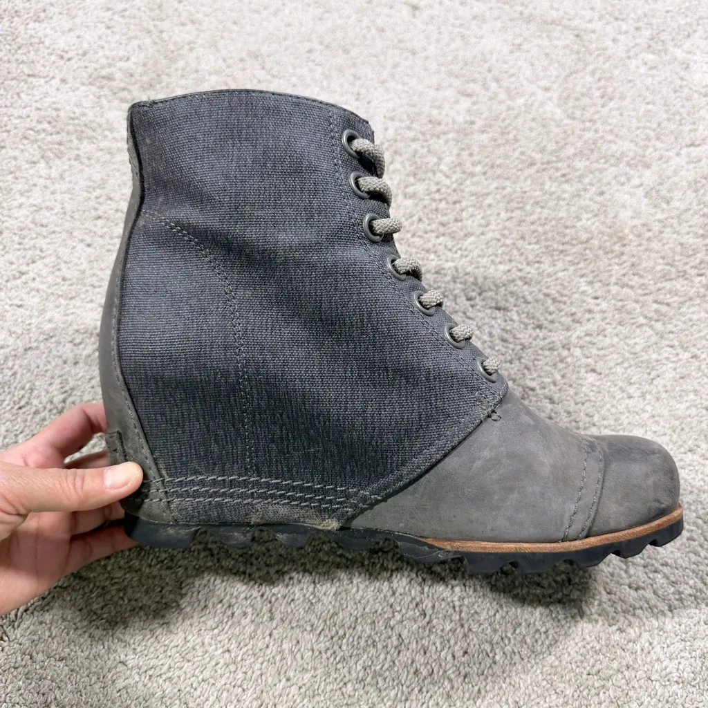 Sorel Women’s PDX Lexie Wedge Lace-Up Ankle Boots Bootie in Gray Quarry 10 - Image 10