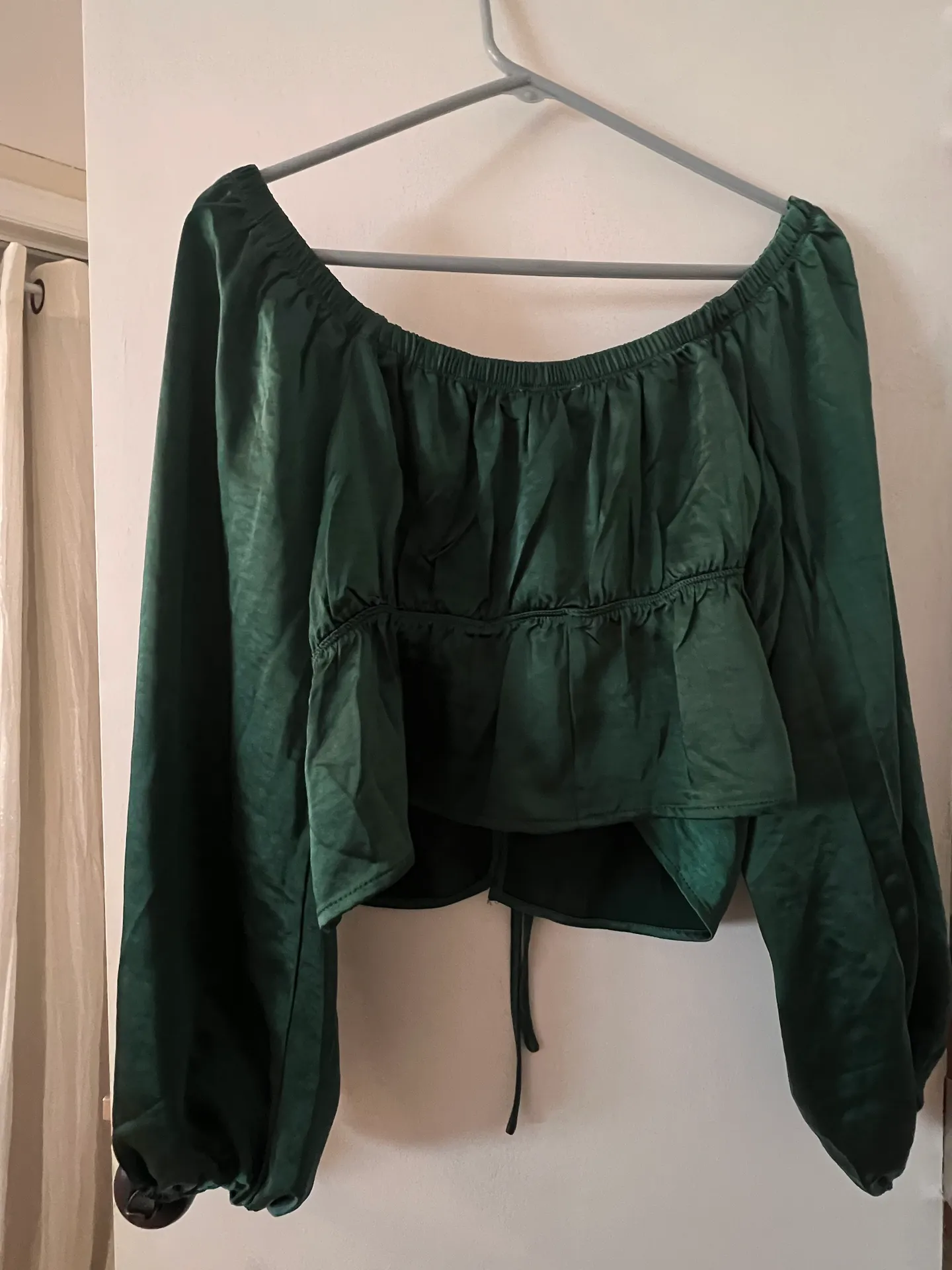 emerald green top Size L - Image 2