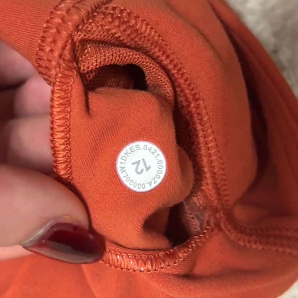 LULULEMON Size 12 Cayenne Align High-Neck Tank Top Nulu Shelf Bra Yoga Workout - Image 5