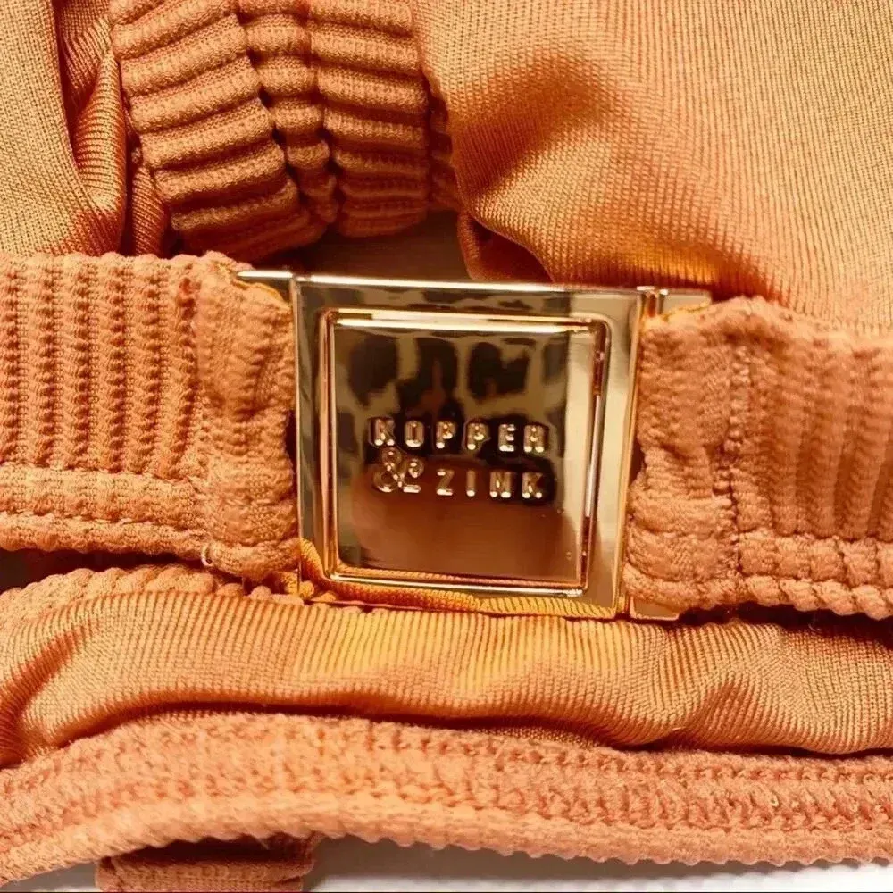 Kopper & Zink Revolve Molly Bikini Top NWT Orange Size L - Image 9