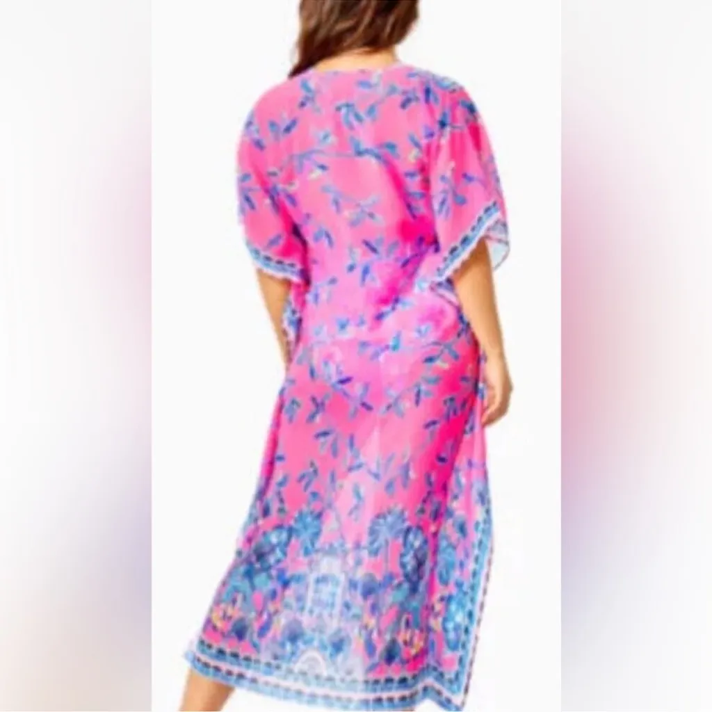 Lilly Pulitzer NWT Cuca Coverup in Pink Isle Jungle Print Size L/XL - Image 4