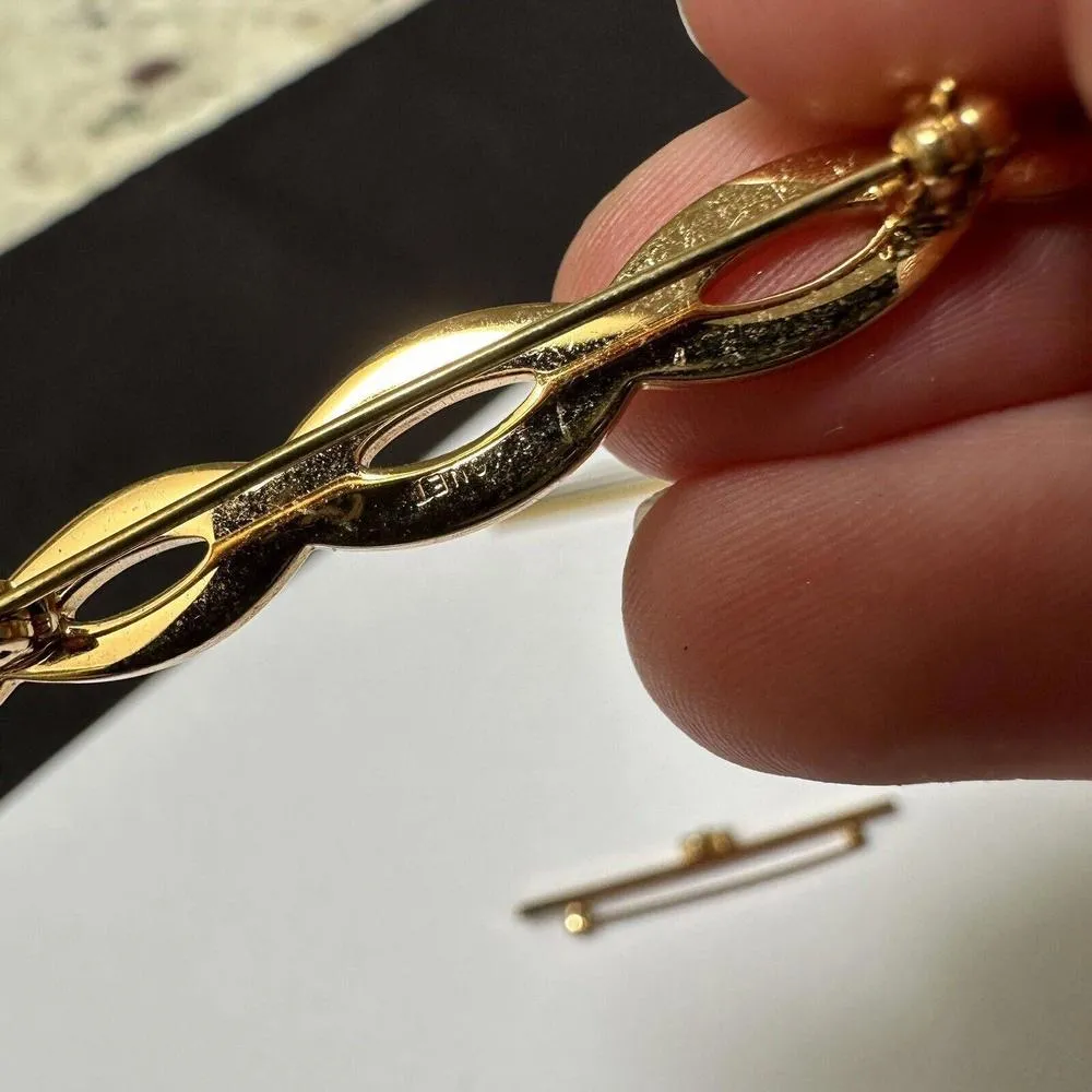 Lot Of 4 Gold Tone All Signed Brooch Pins Avon Napier 2 Monet - Image 8