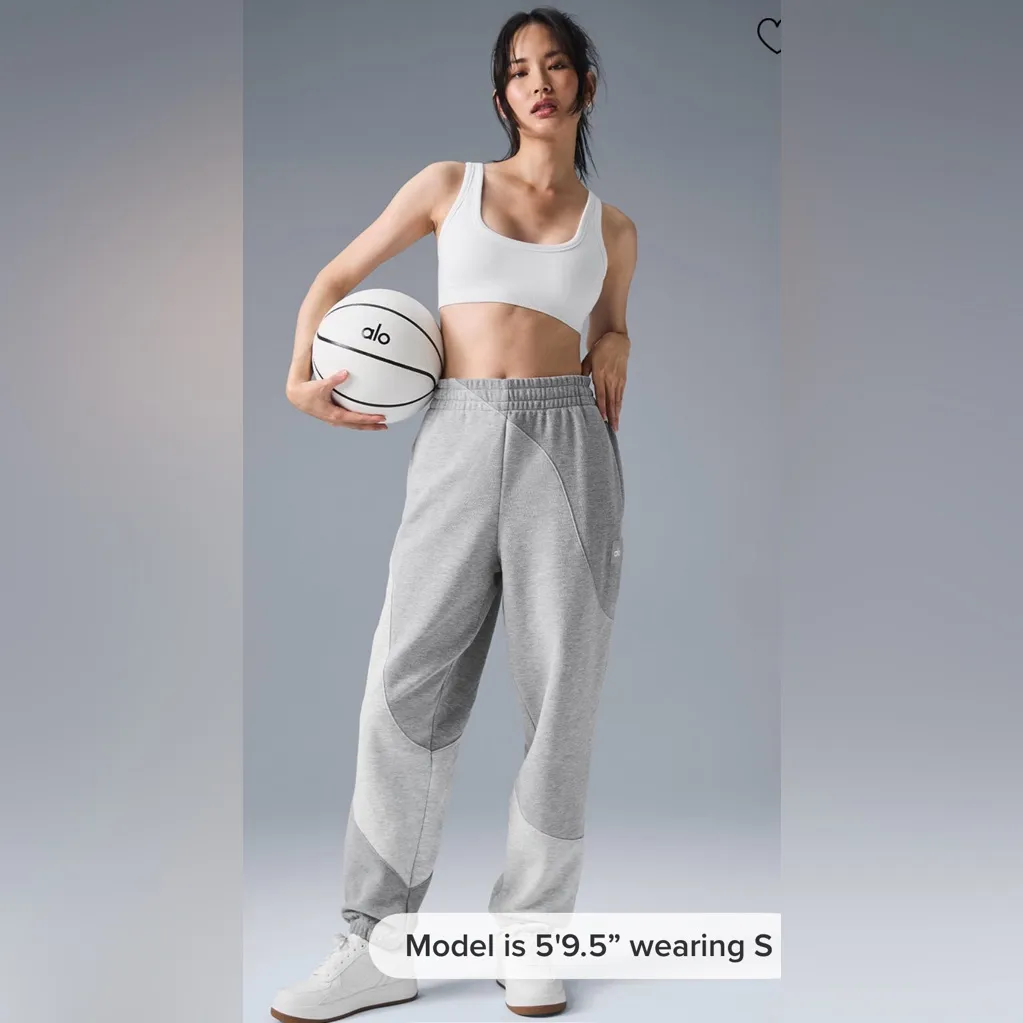 ALO Yoga NWOT Make Waves Sweatpants Joggers Athletic Heathered Grey Tonal Size S - Image 4