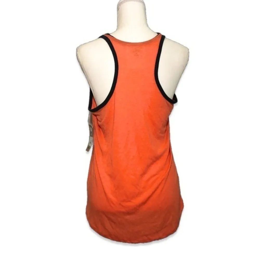 NWOT OSU Oklahoma State University Cowboys Orange Black Racerback Tank Top New - Image 2