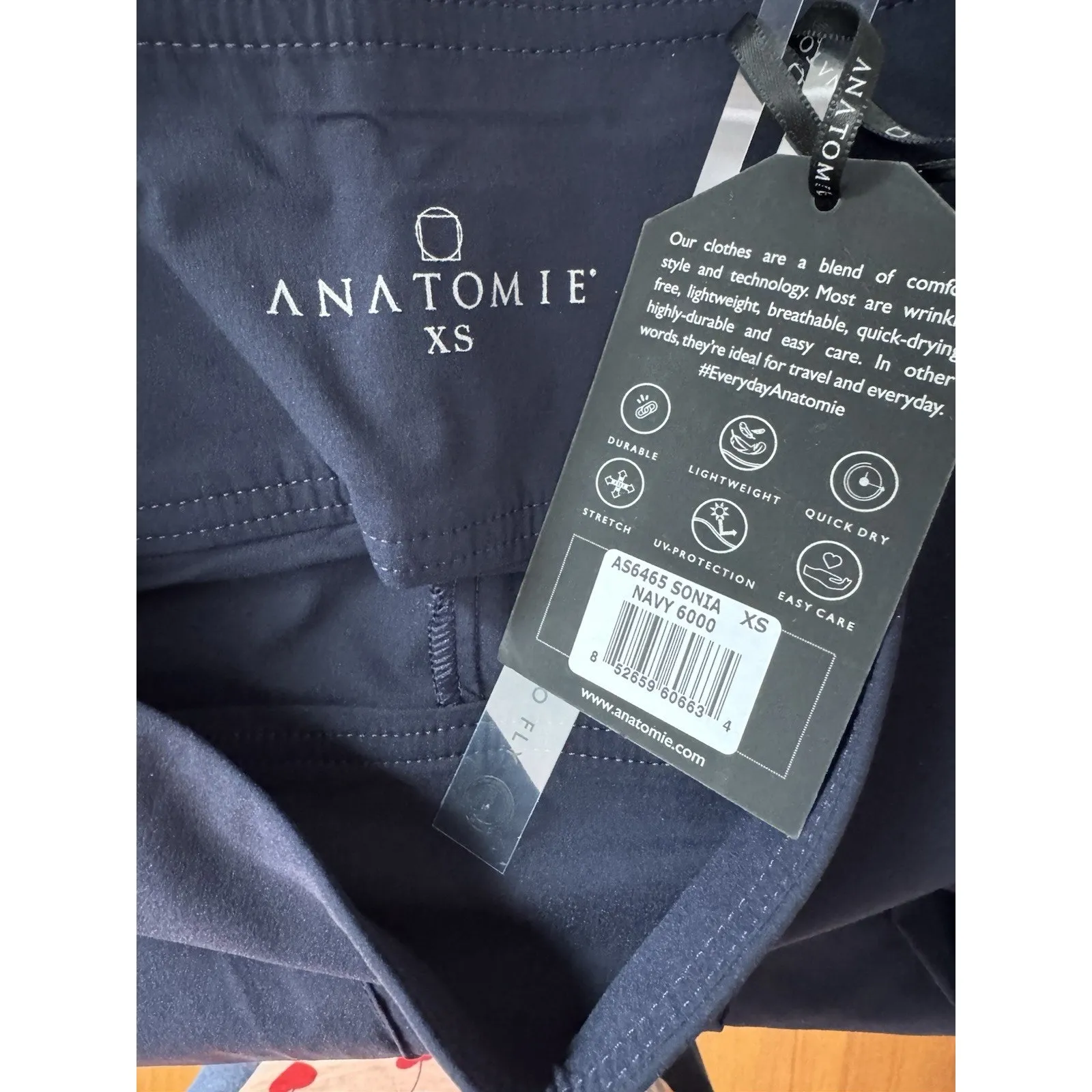 NWT Anatomie Sonya Curvy High Rise Travel Pants Size XS Blue - Image 9