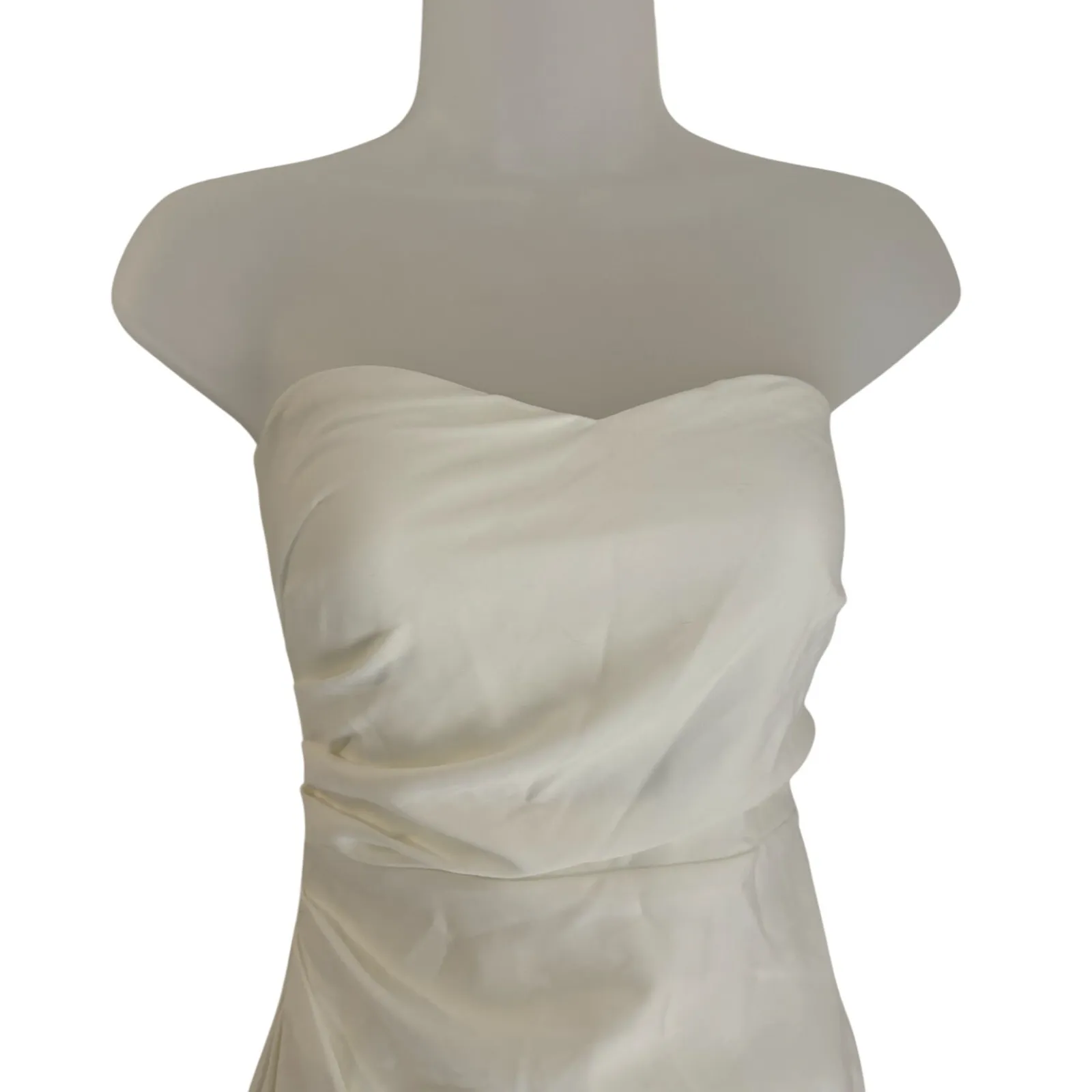 Lulus White Strapless Ruched Mini Dress XS Bridal Party Bridal Party Graduation - Image 3