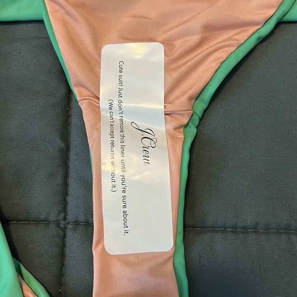 JCrew Curved Waist Cheeky Bikini Bottom Green Size XXL NWT - Image 5