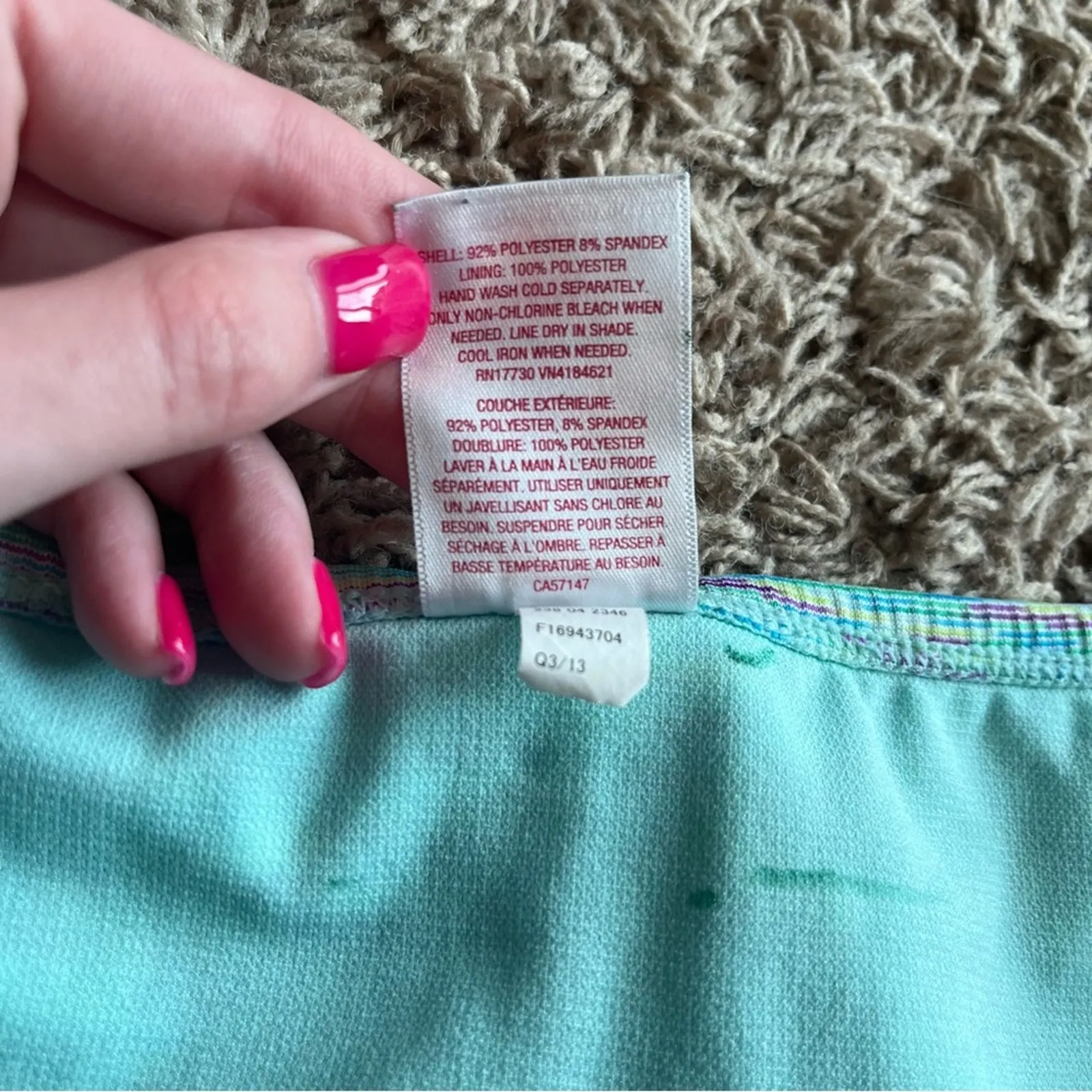 Xhilaration Blue / Purple Patterned Swim Bikini Bottoms Size Medium - Image 4