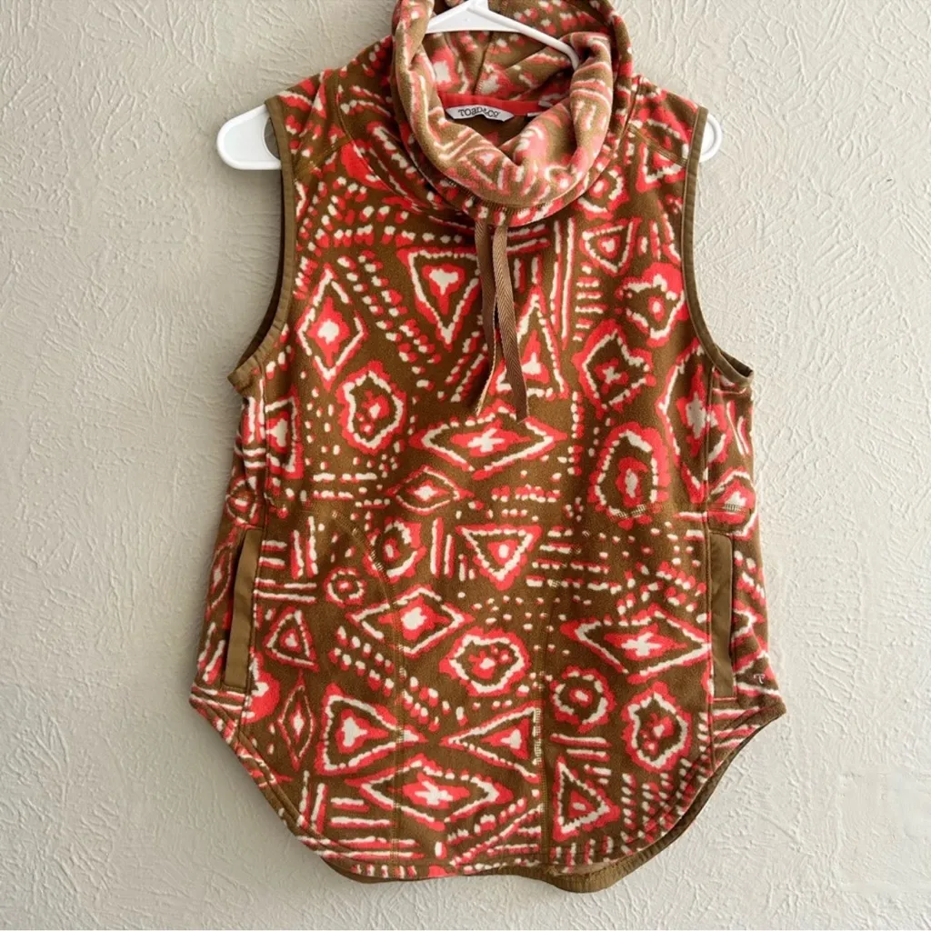 Toad and Co Sundowner Fleece Vest Medium Orange - Image 5