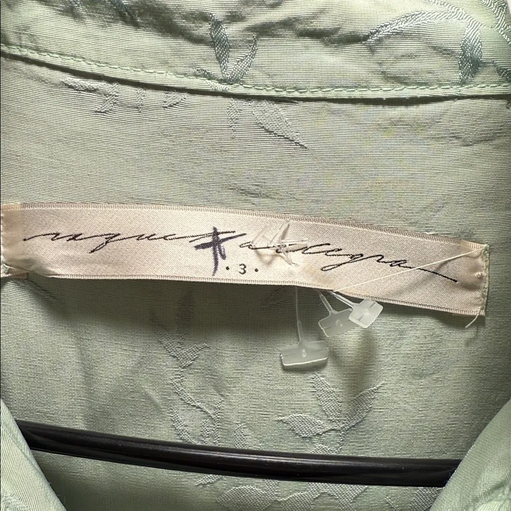 Raquel Allegra Luna Ruffle Neo Victorian Poet Dress Mint Green Size 3 - Image 8