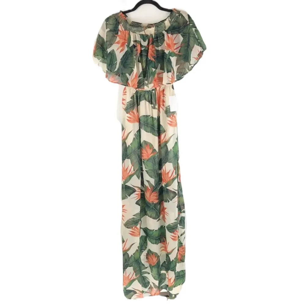 NWT Show Me Your Mumu Hacienda Maxi Dress Off Shoulder Paradise Found Sz Small - Image 5