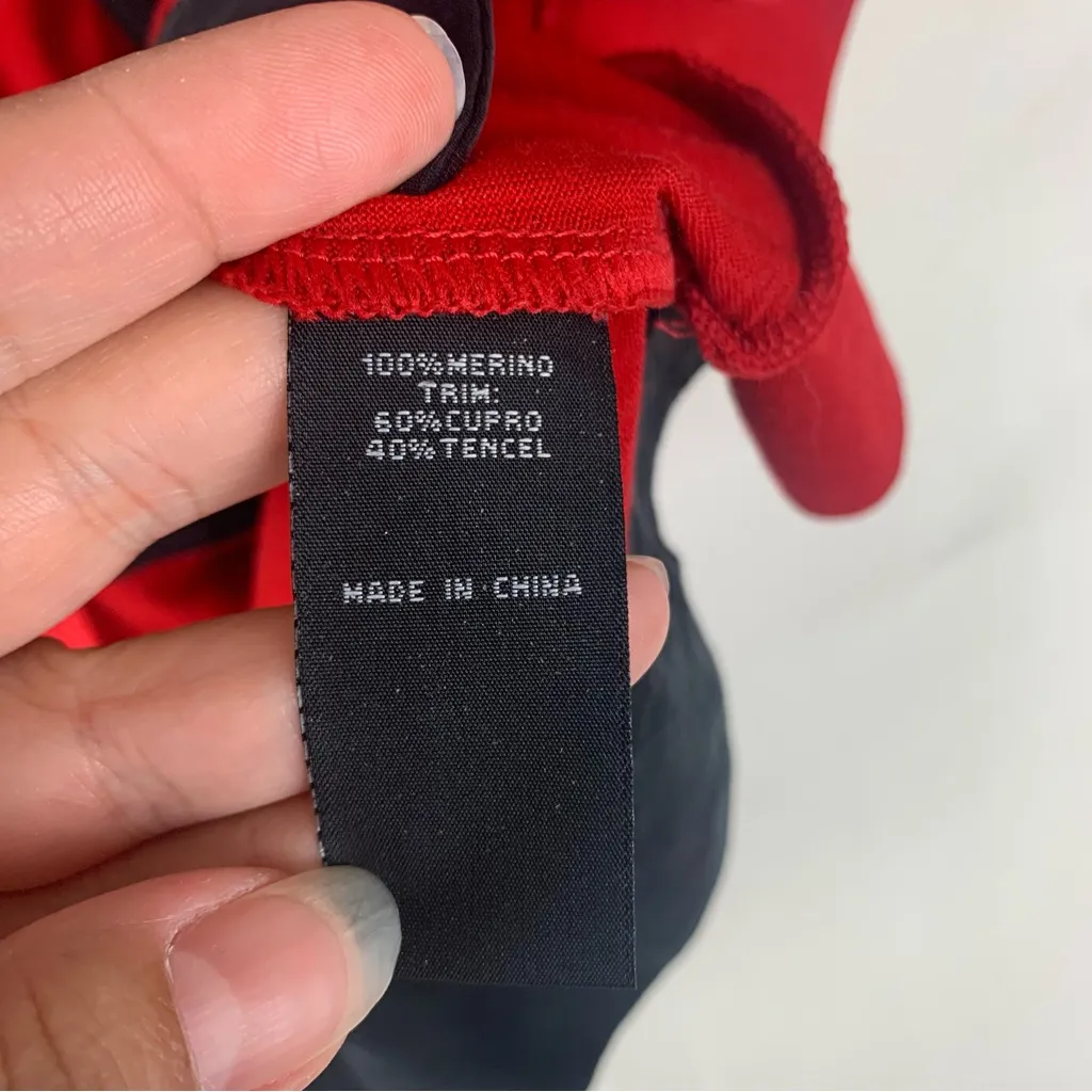 Foil women's medium art wear Bold Red Merino Wool Sweater button chunky - Image 7