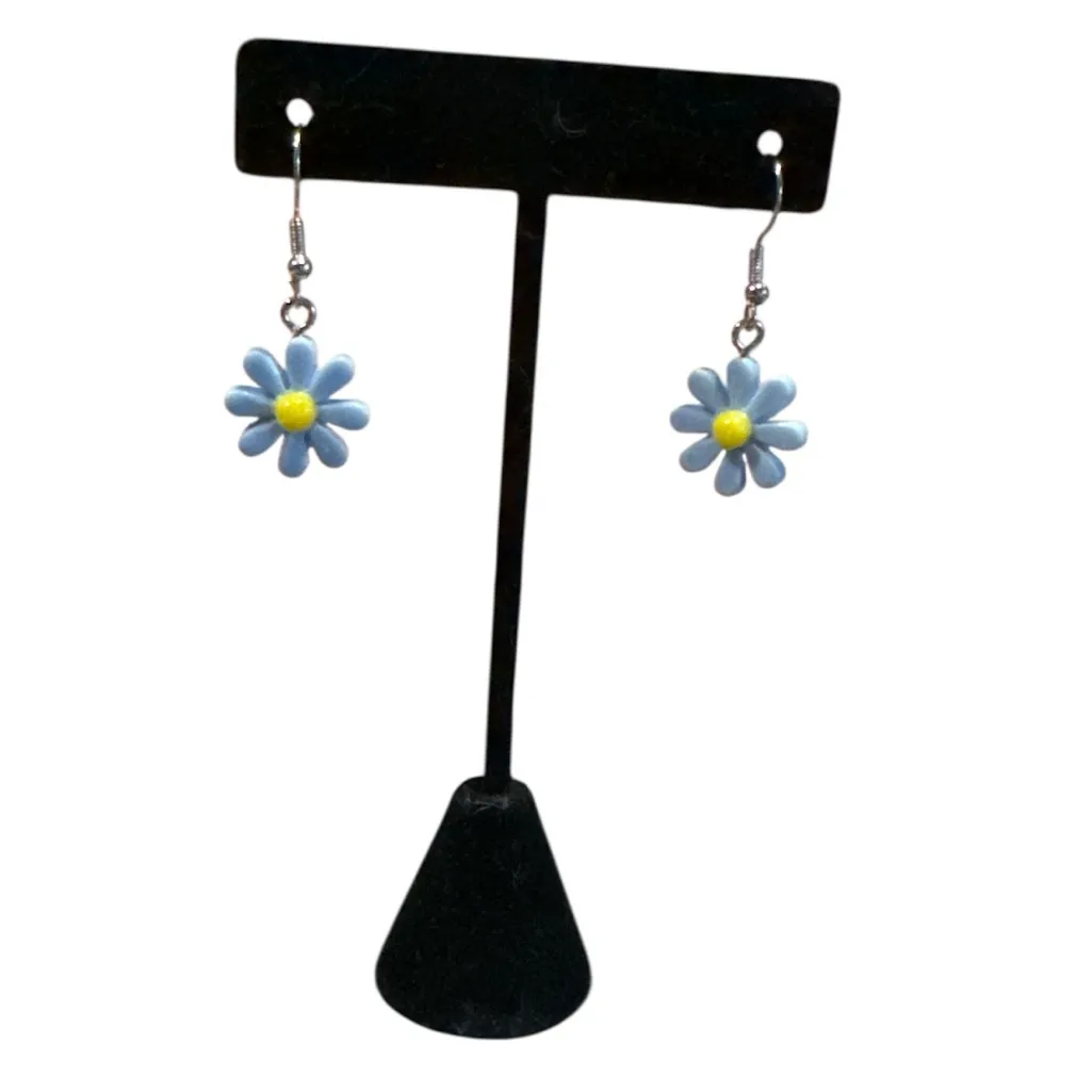 3/$20 Light Blue Daisy Flower Earrings “You Pick 3” - Image 2