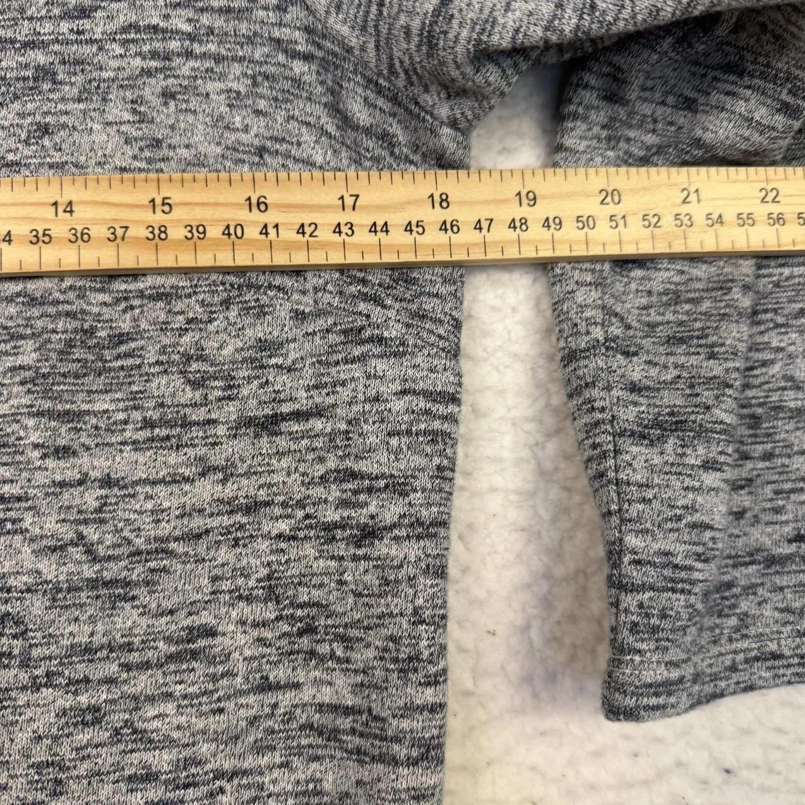 NEW Talbots Dress Womens Medium Gray Heather Knit Ruffle Hem 3/4 Sleeve Casual - Image 5