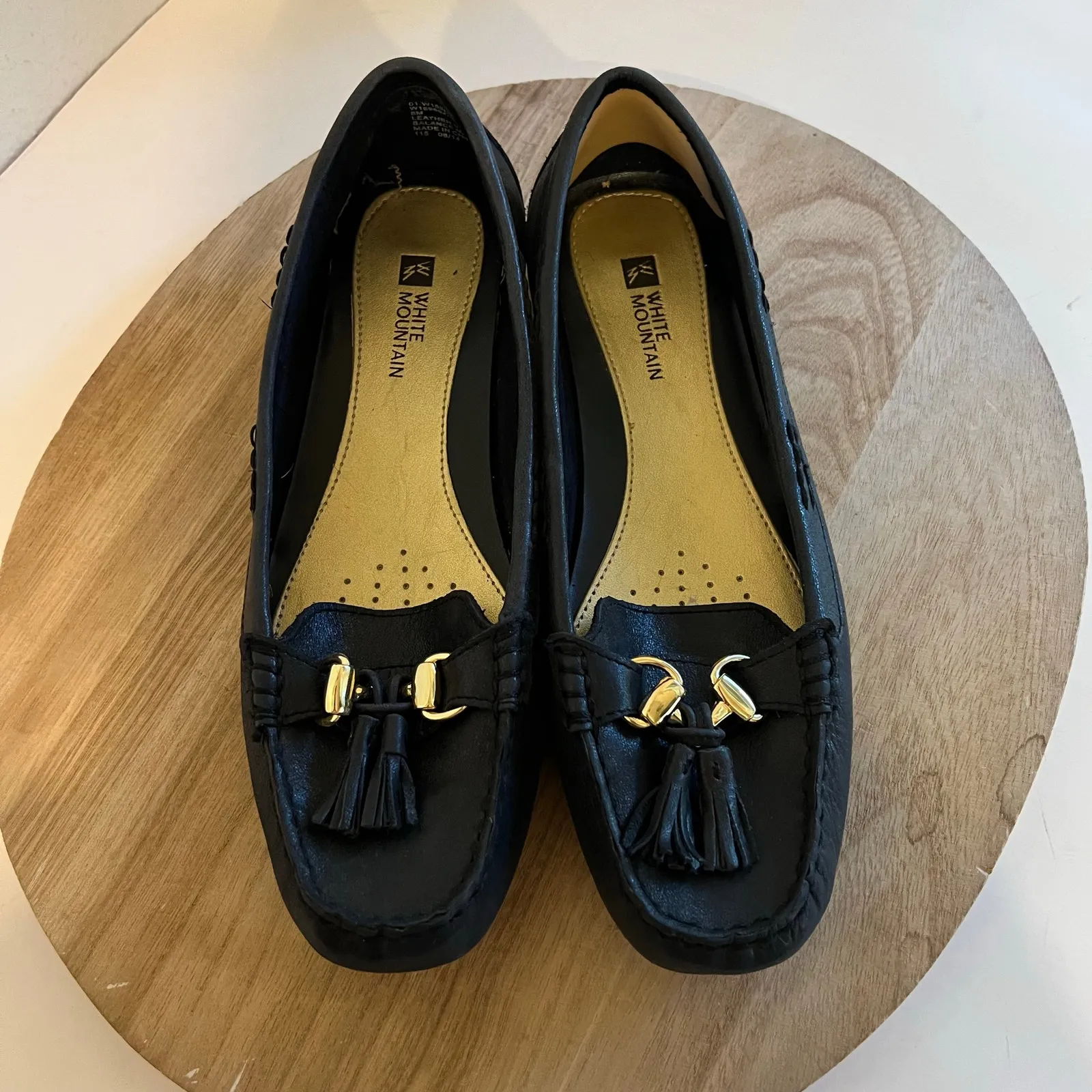 Vintage Midnight Blue Soft Genuine Leather Double Tassel Loafer Size 8 - Image 8